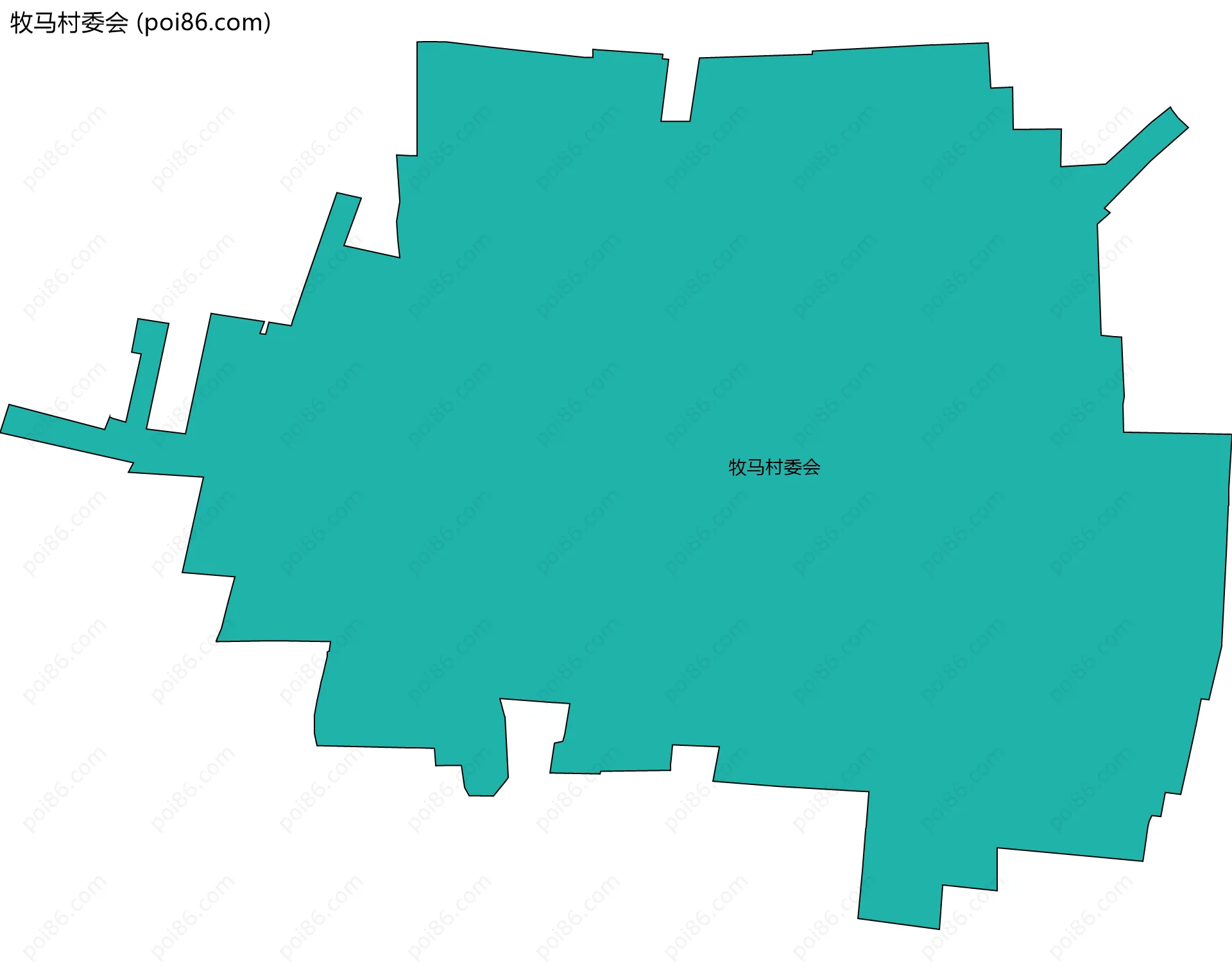 牧马村委会边界地图