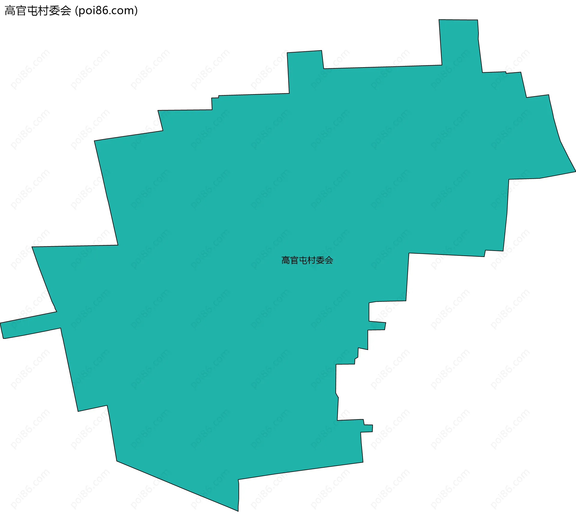 高官屯村委会边界地图