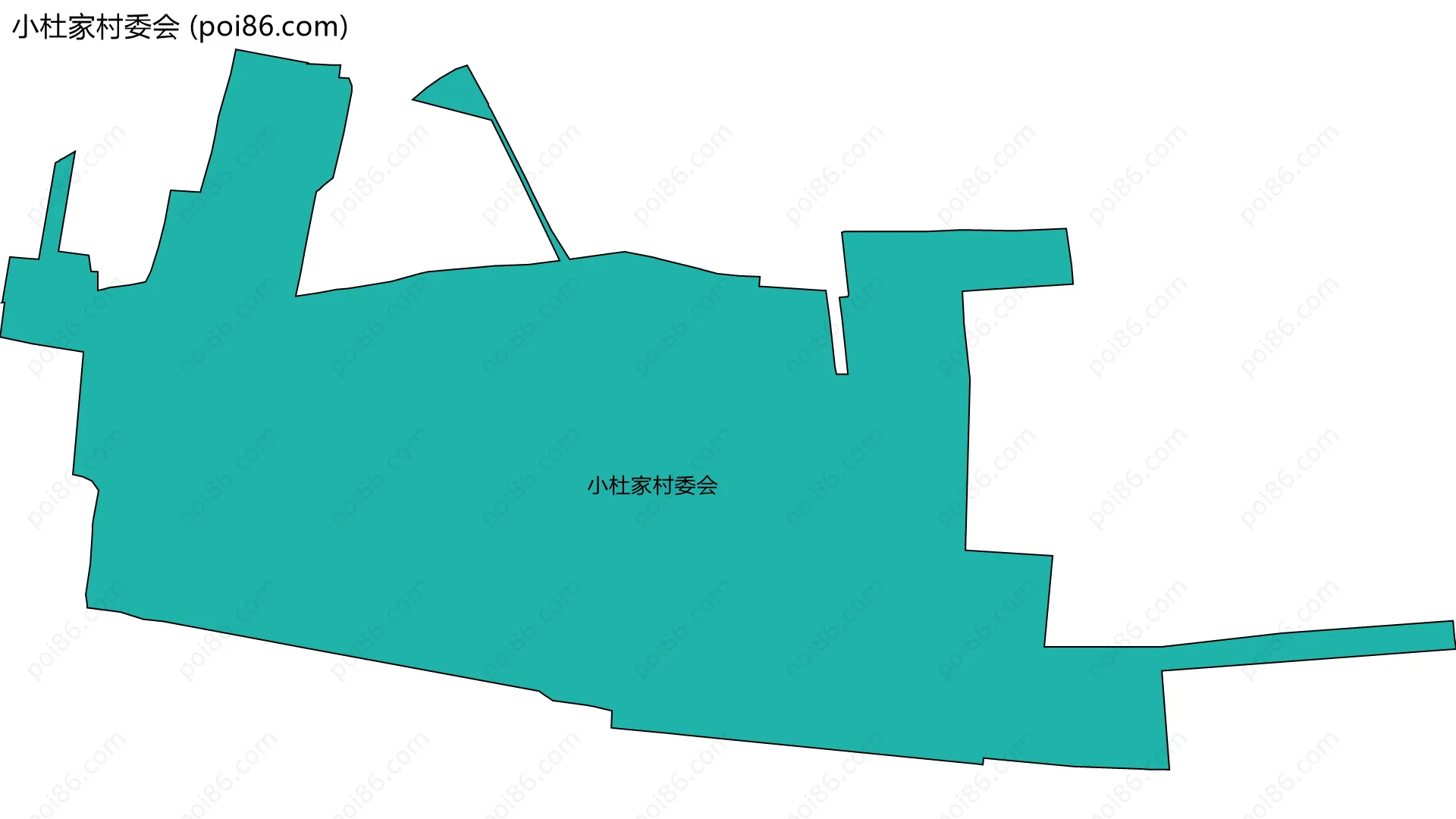 小杜家村委会边界地图