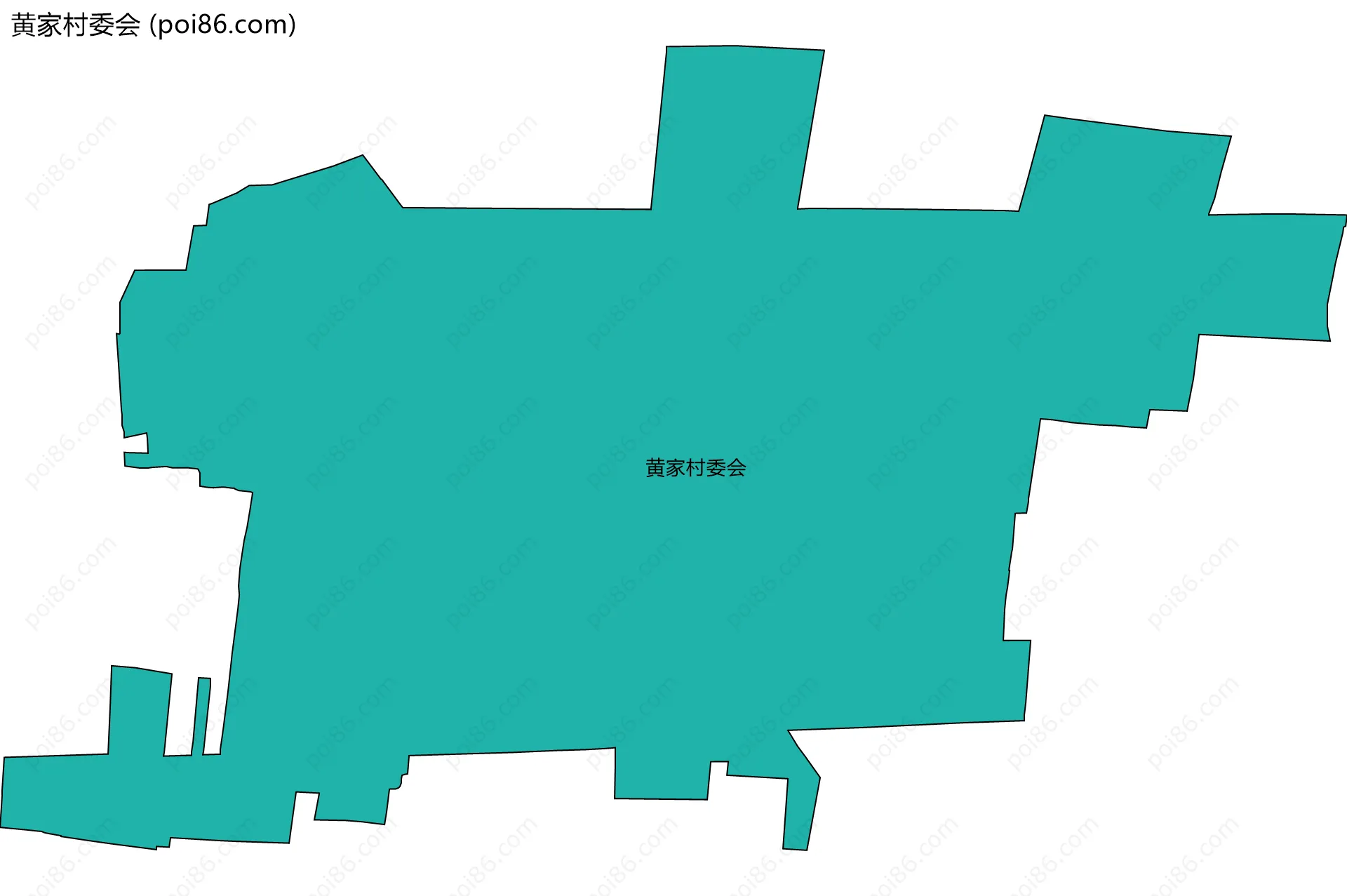 黄家村委会边界地图