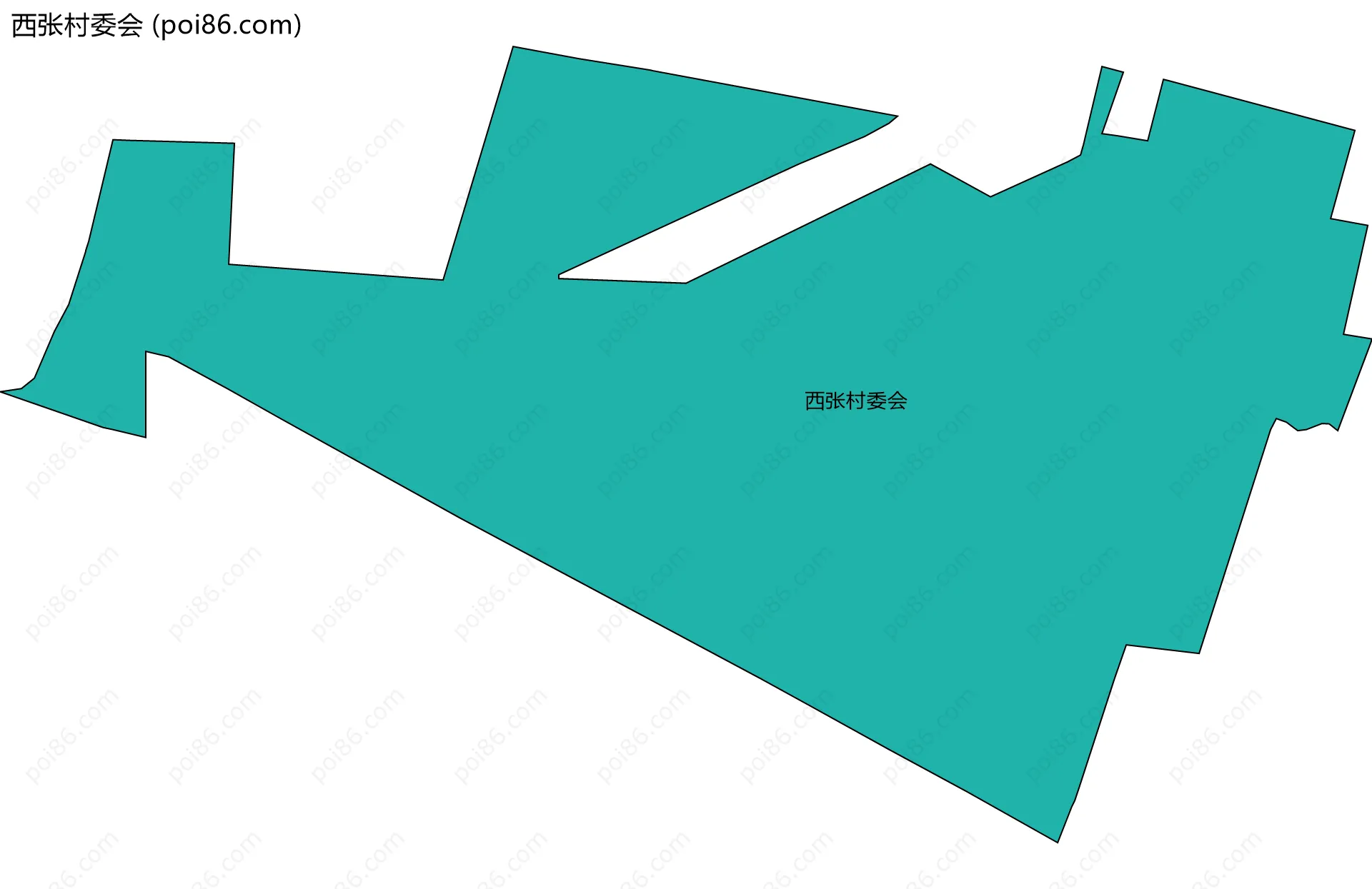 西张村委会边界地图