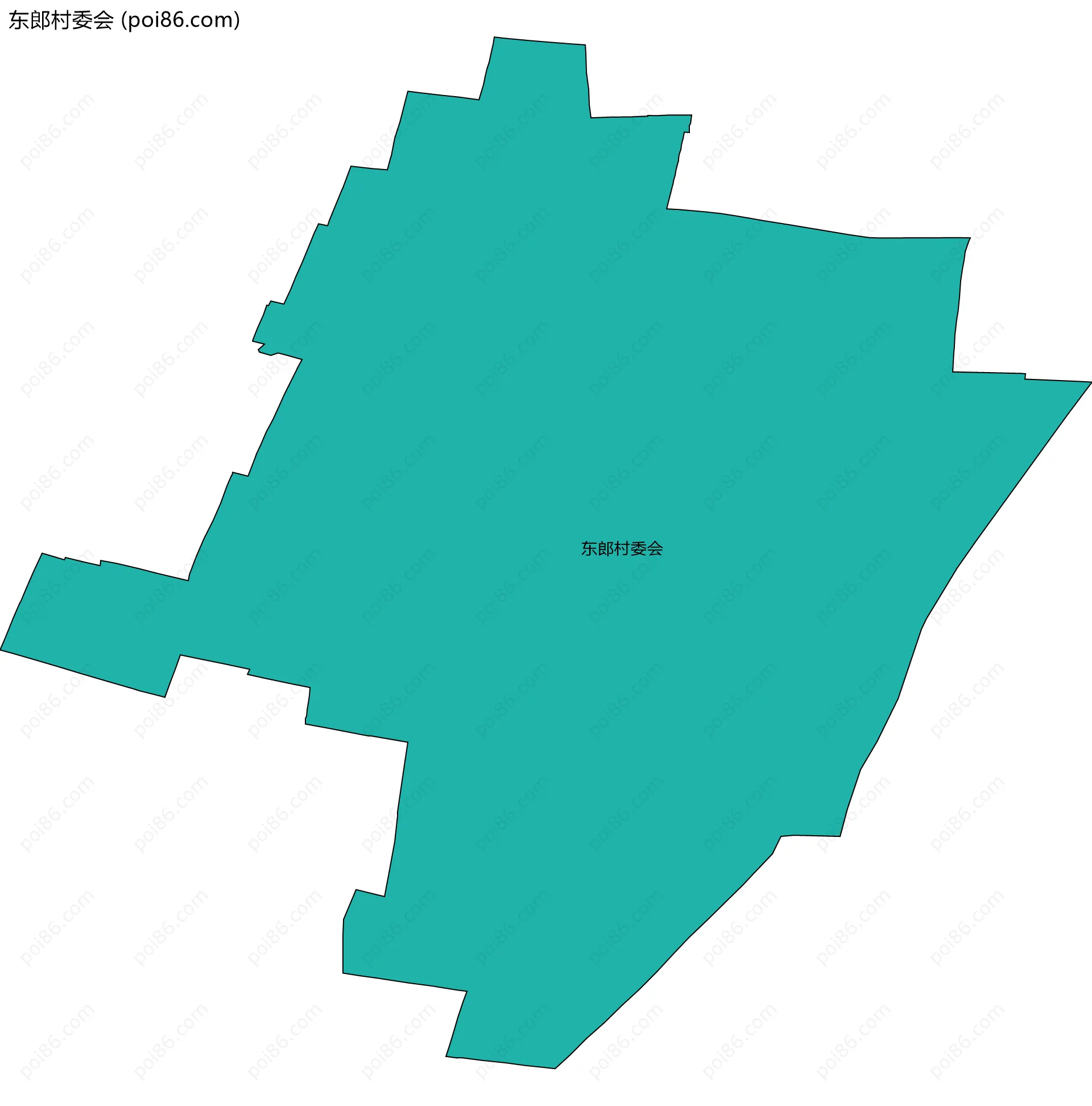 东郎村委会边界地图