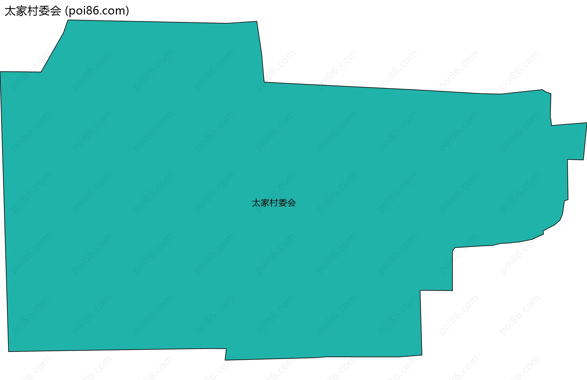 太家村委会边界地图