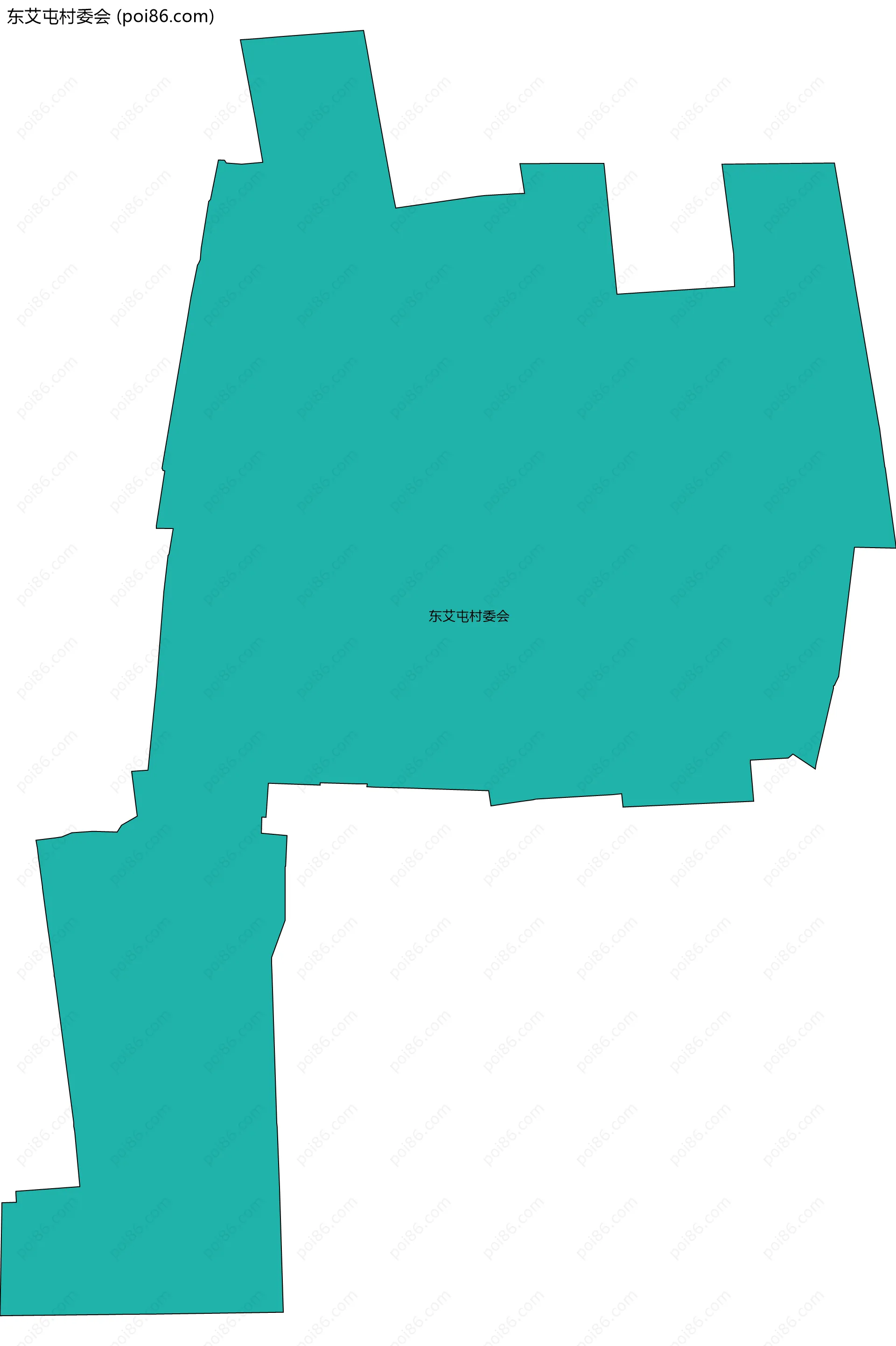 东艾屯村委会边界地图