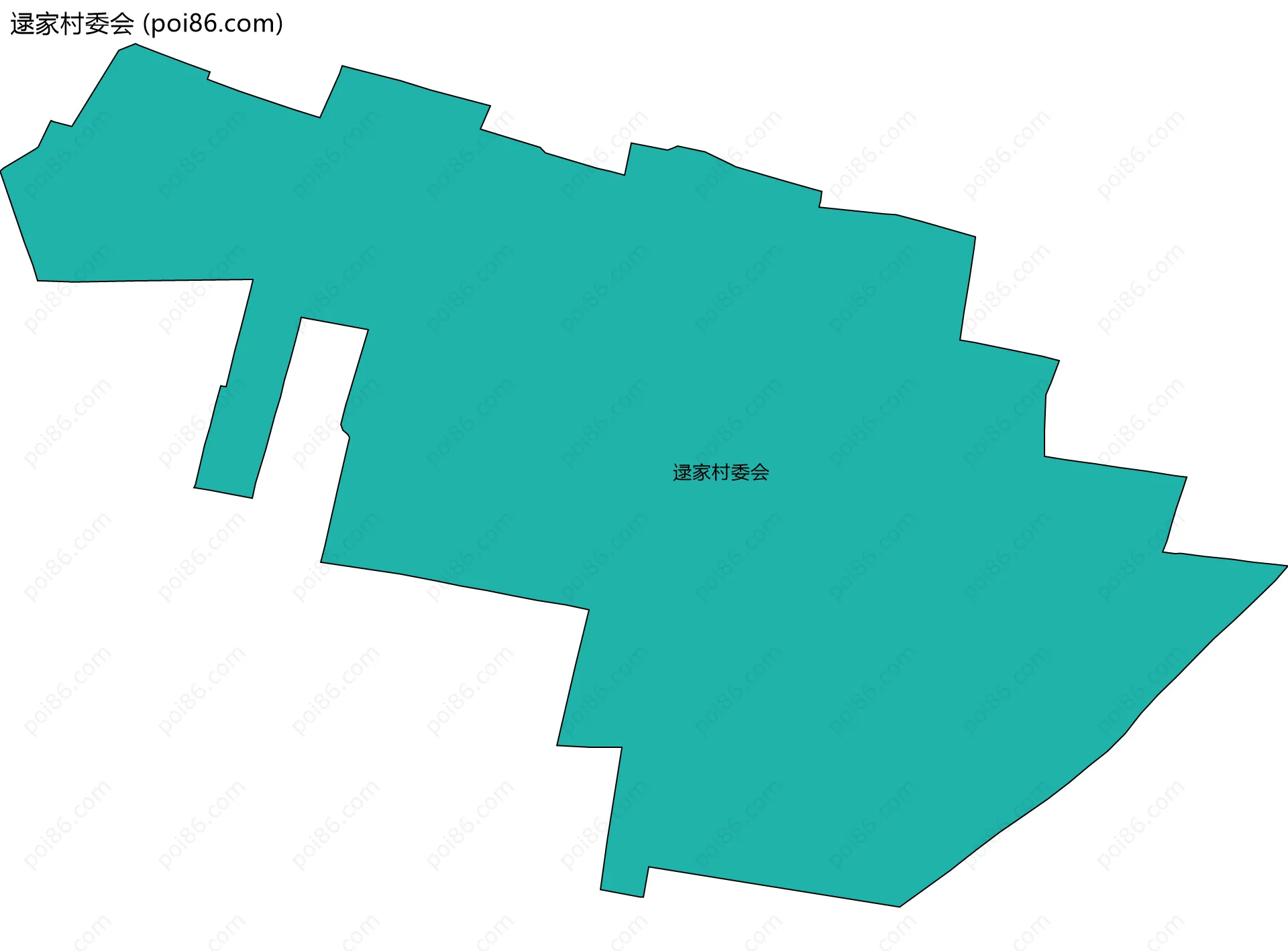 逯家村委会边界地图