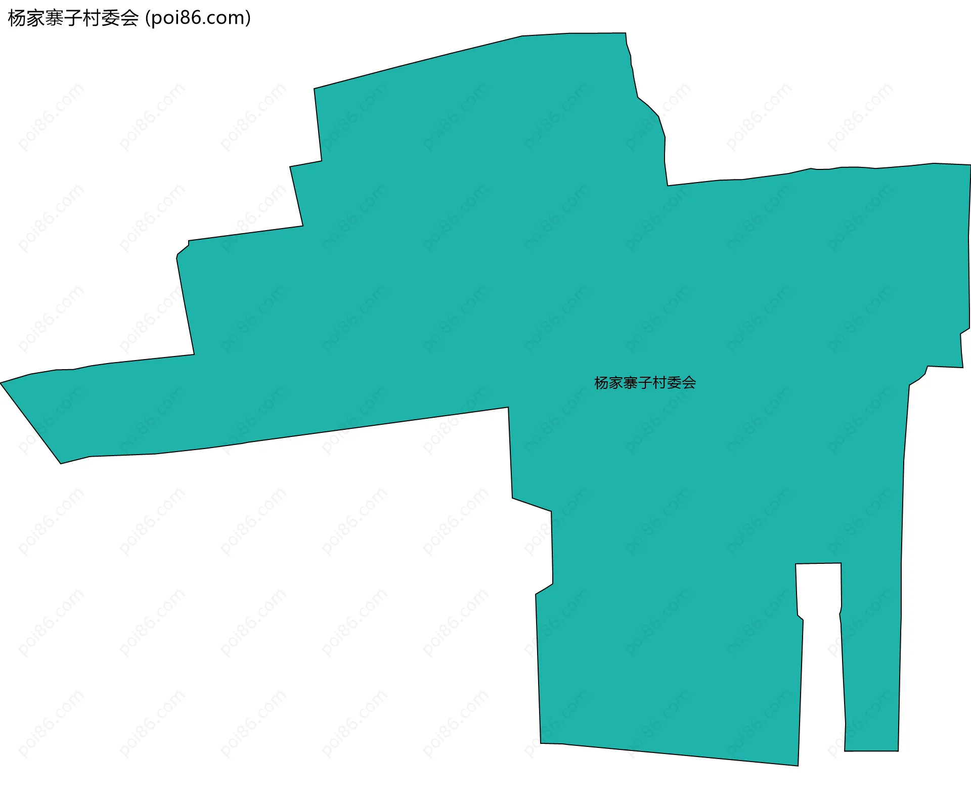 杨家寨子村委会边界地图
