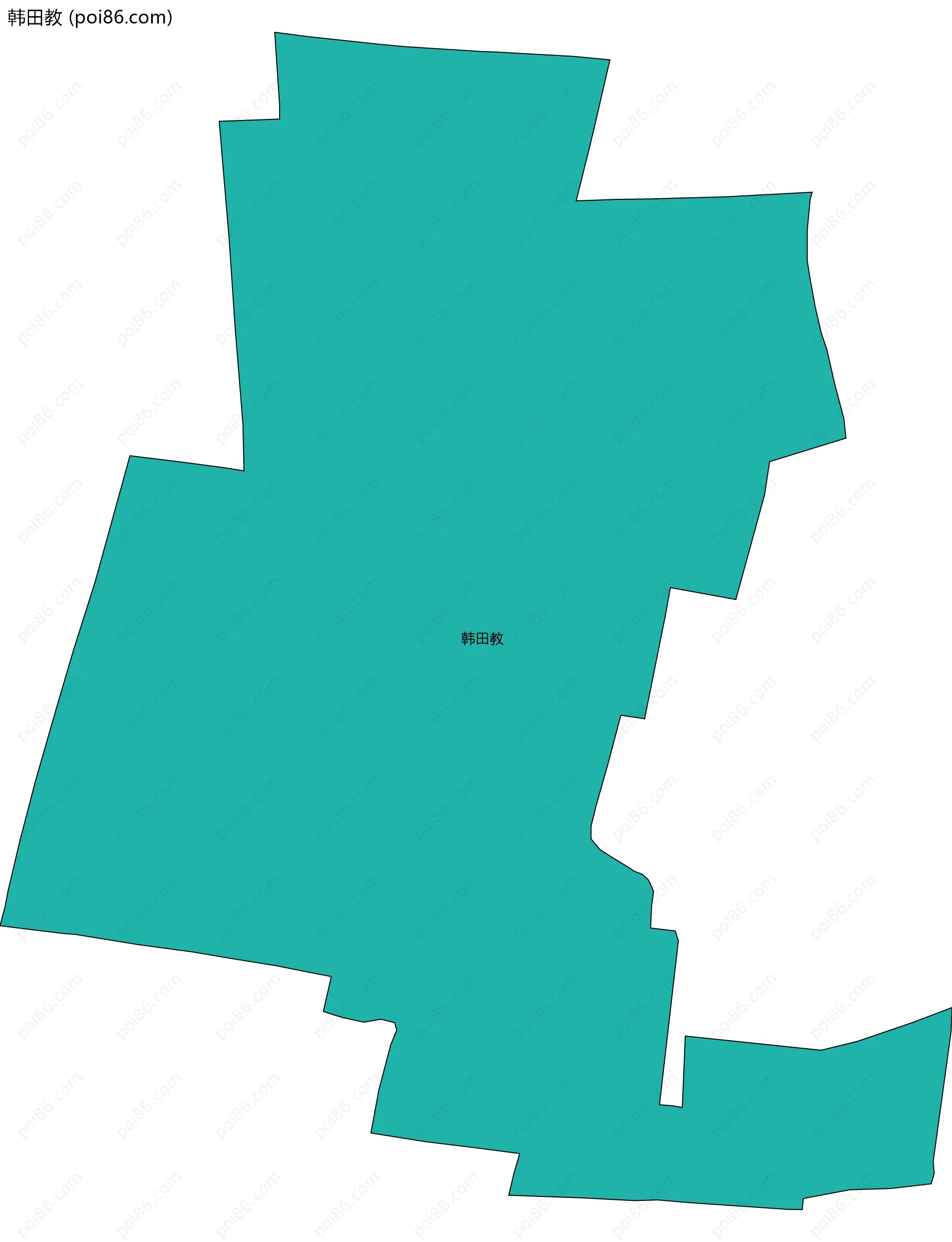 韩田教边界地图