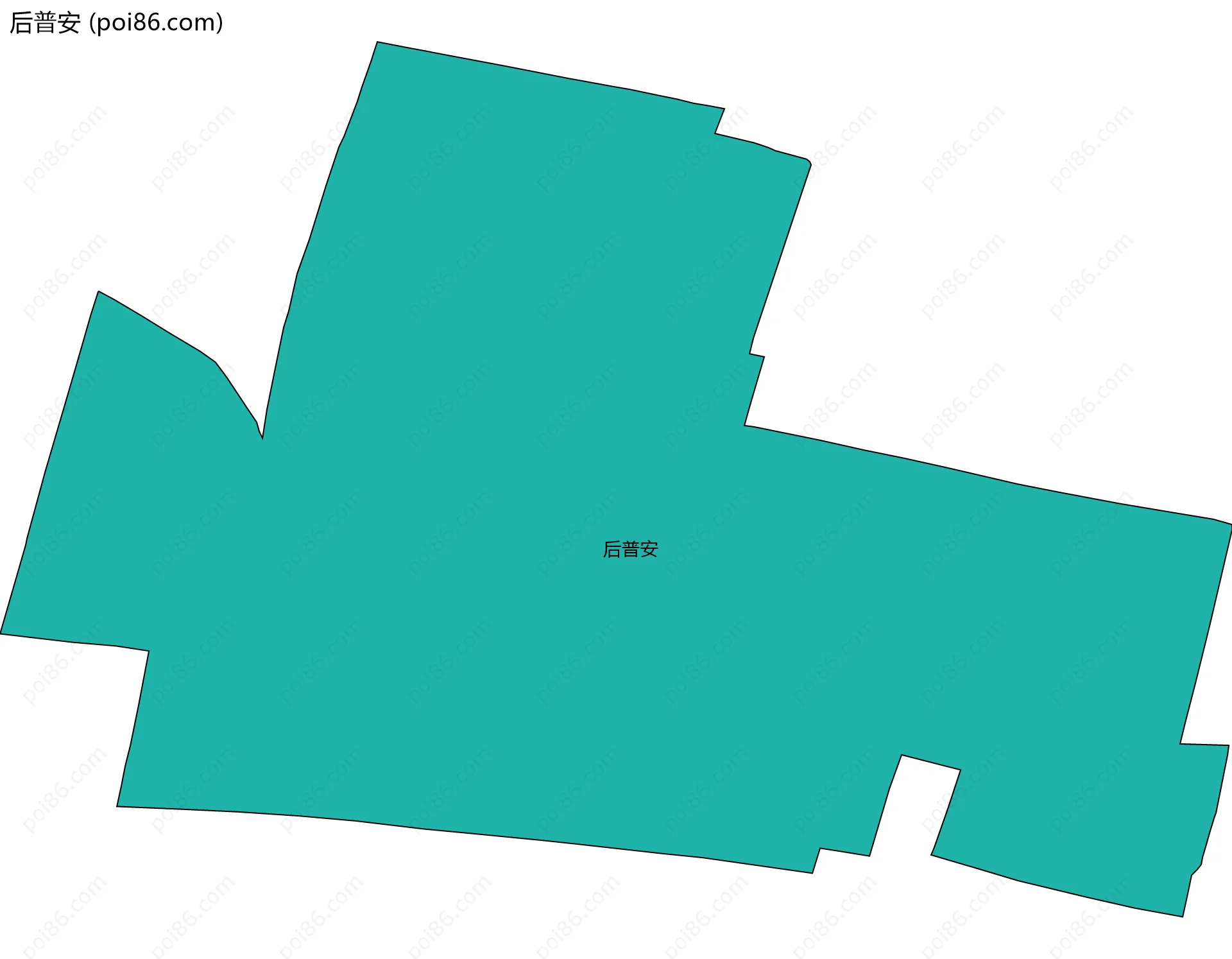后普安边界地图