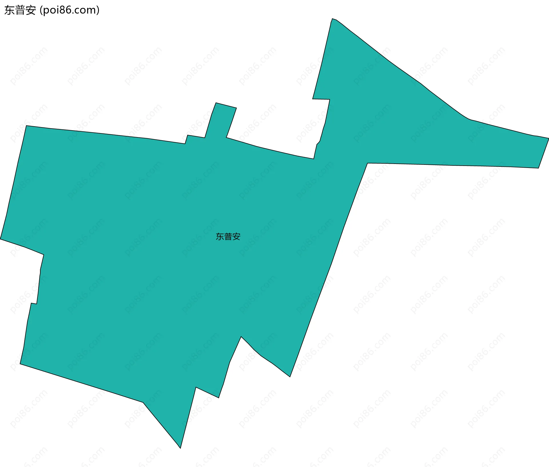 东普安边界地图