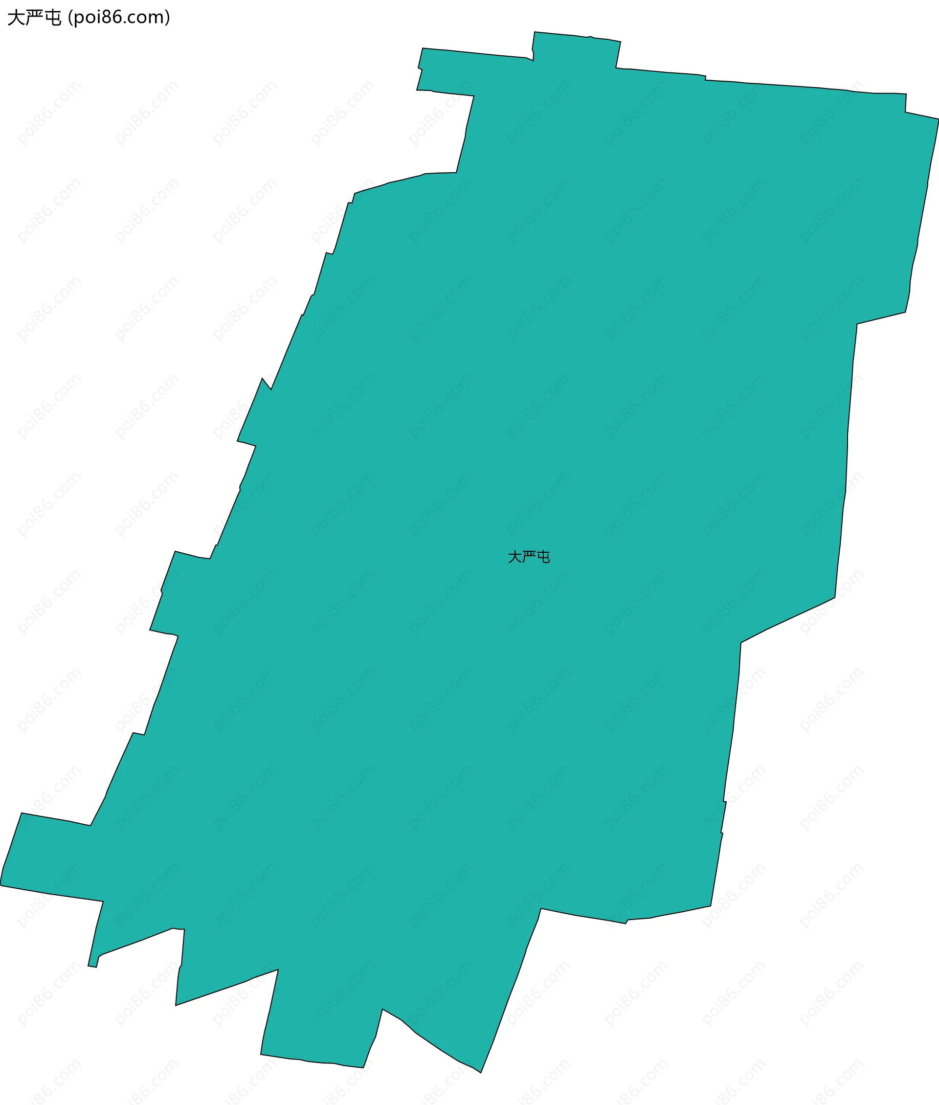 大严屯边界地图