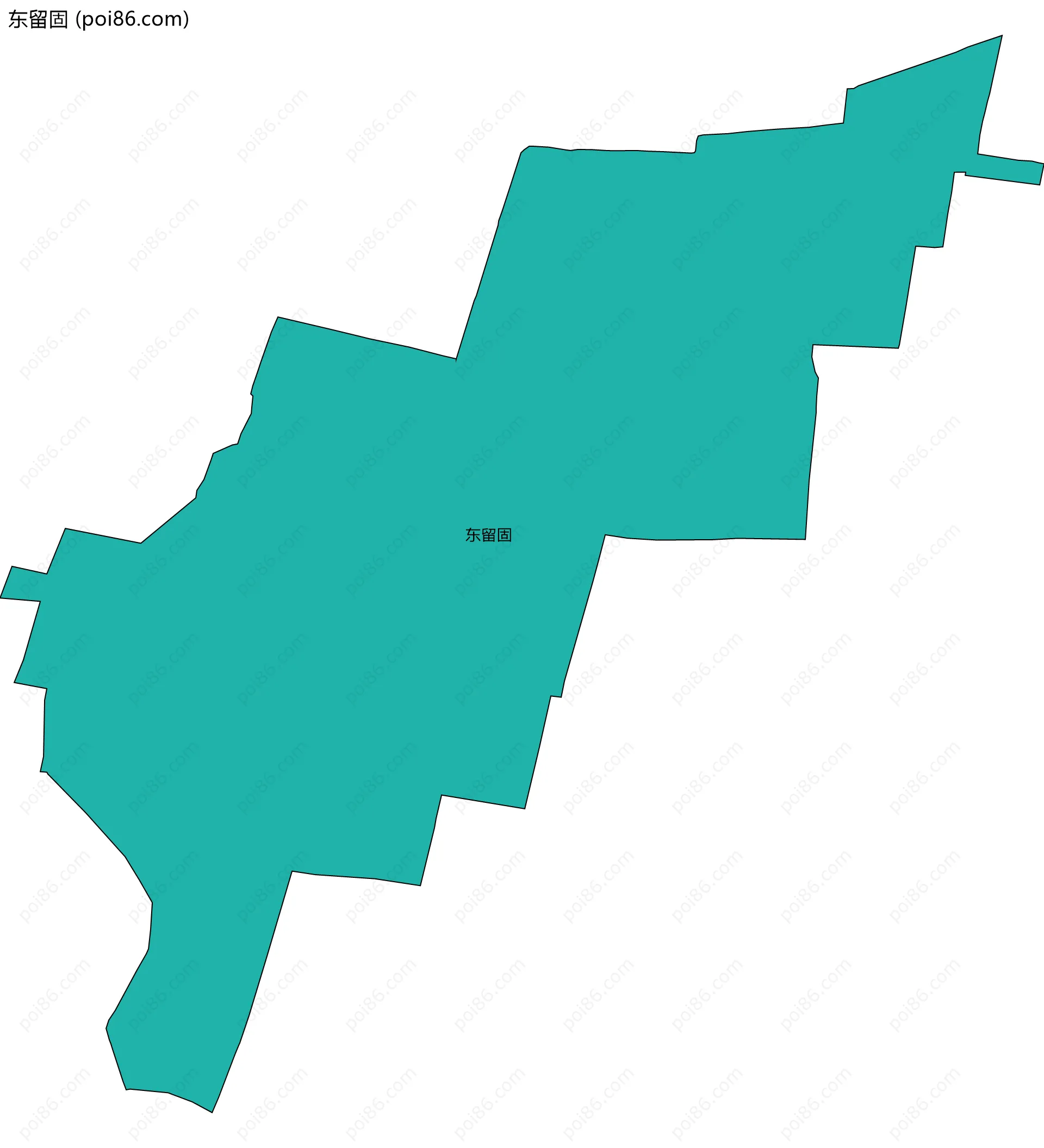 东留固边界地图