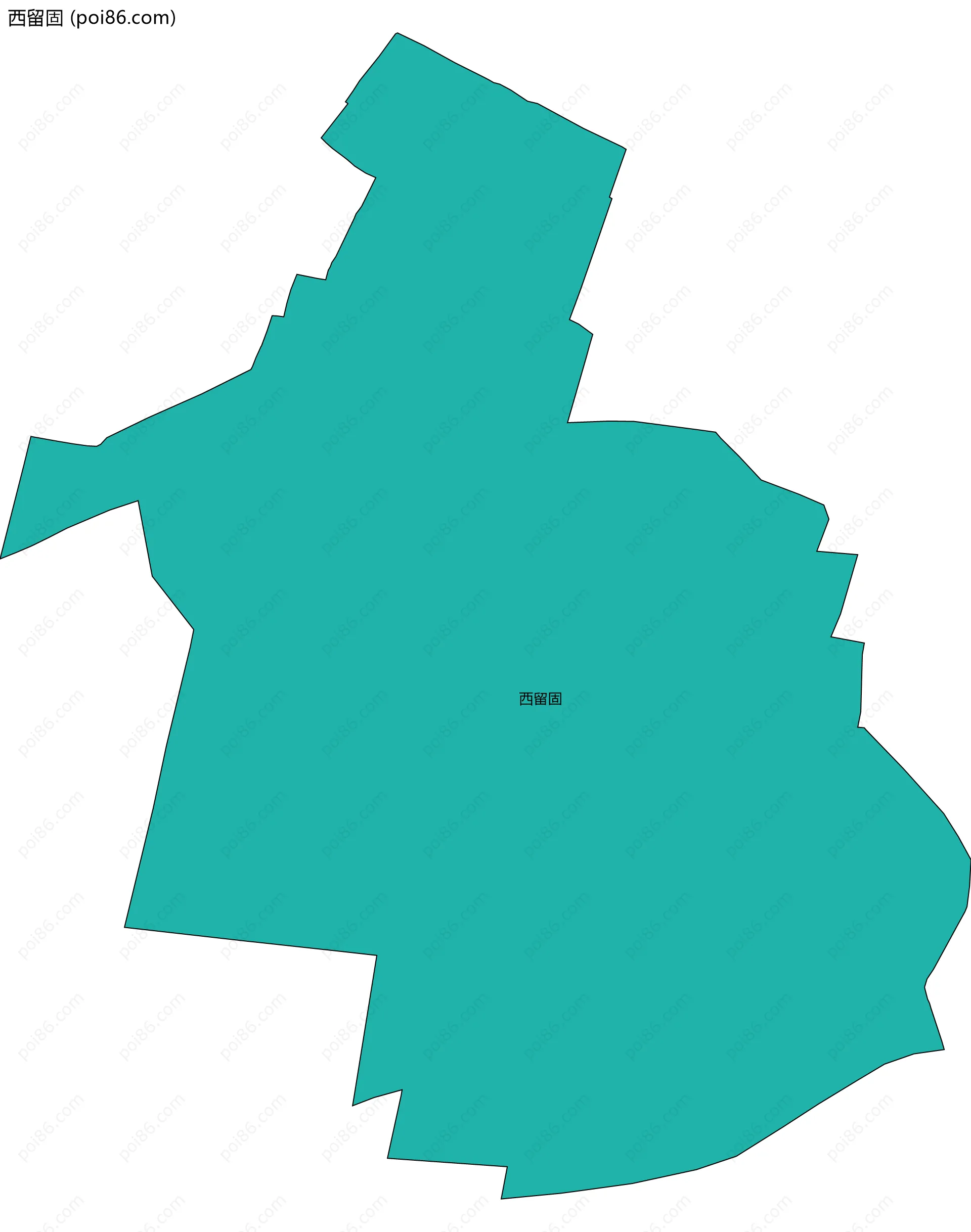 西留固边界地图