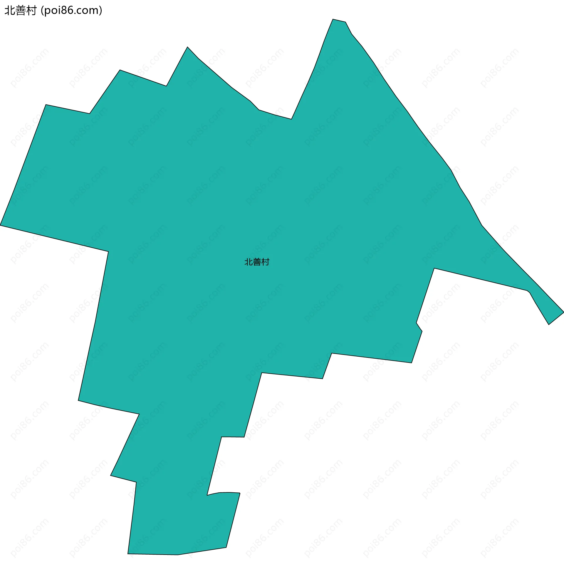 北善村边界地图