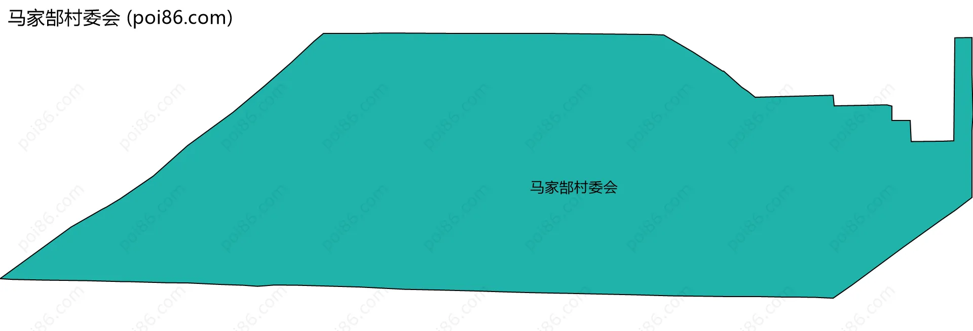 马家郜村委会边界地图