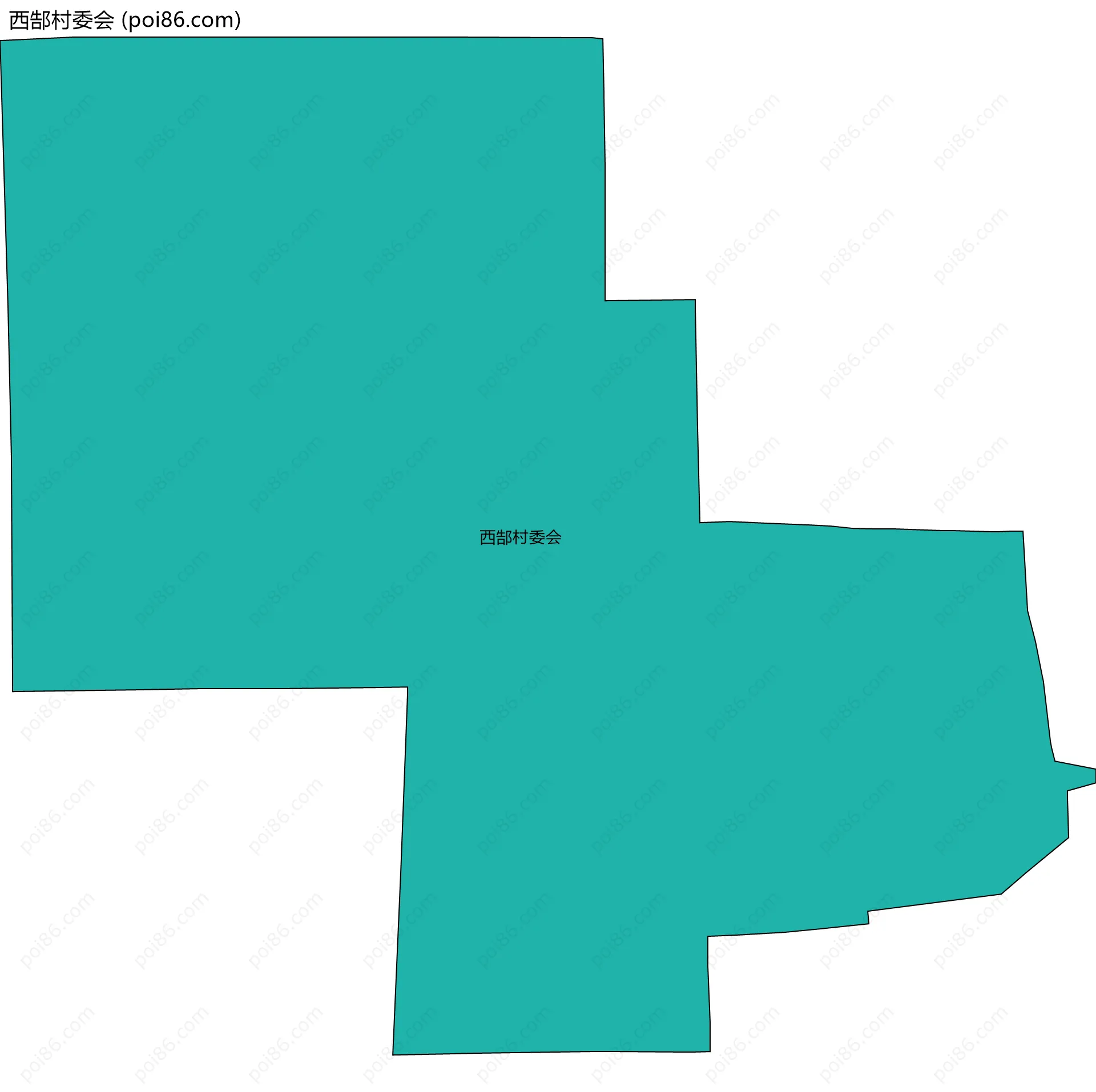 西郜村委会边界地图