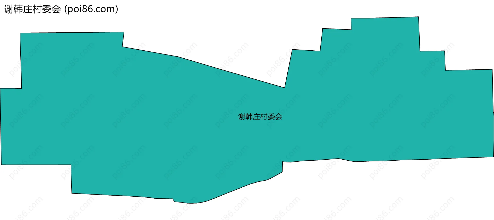 谢韩庄村委会边界地图