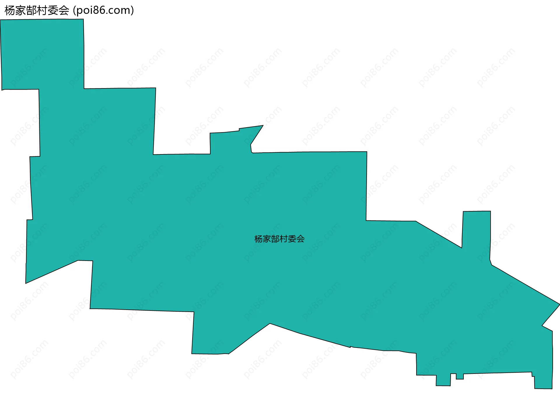 杨家郜村委会边界地图