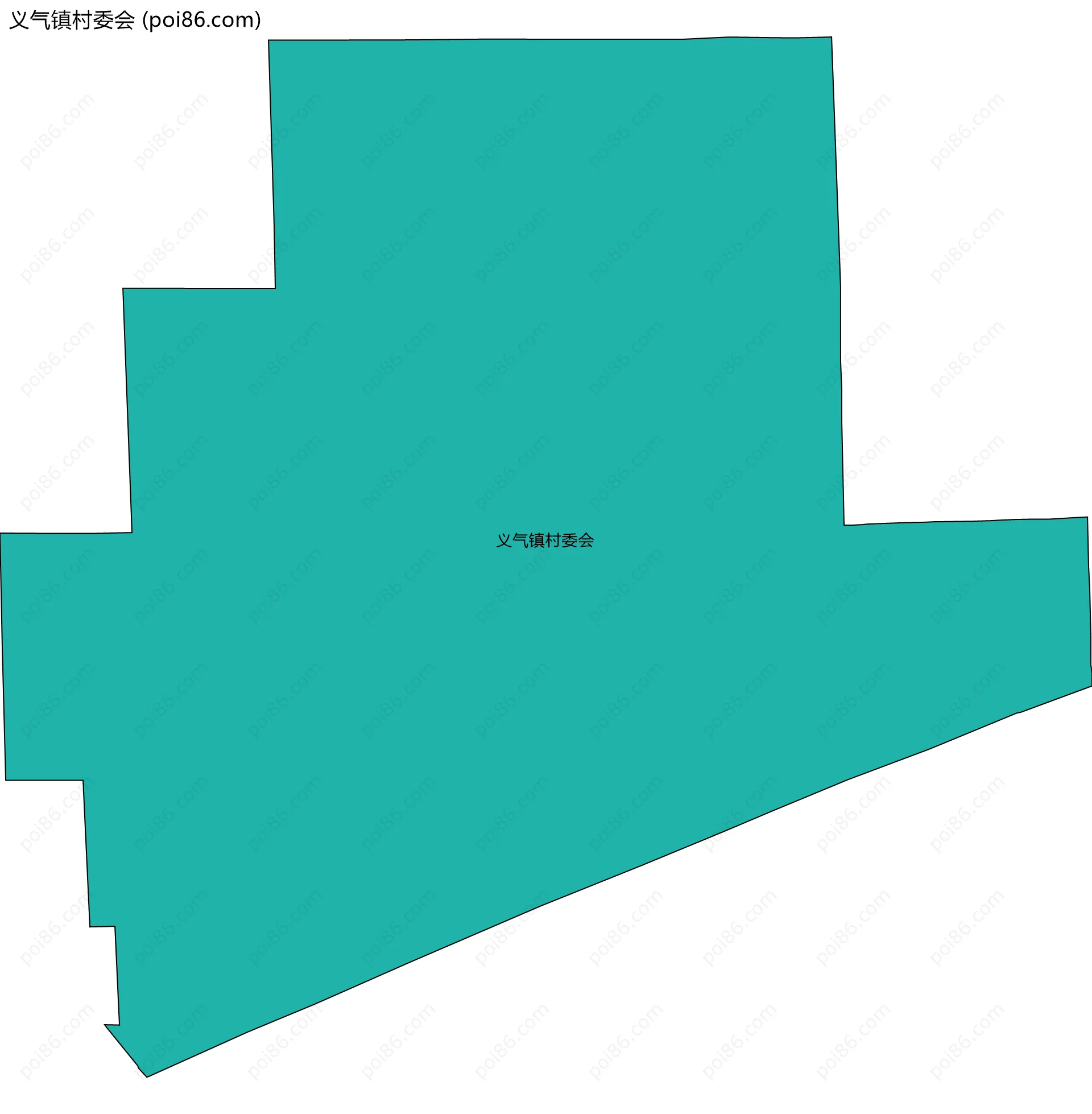义气镇村委会边界地图