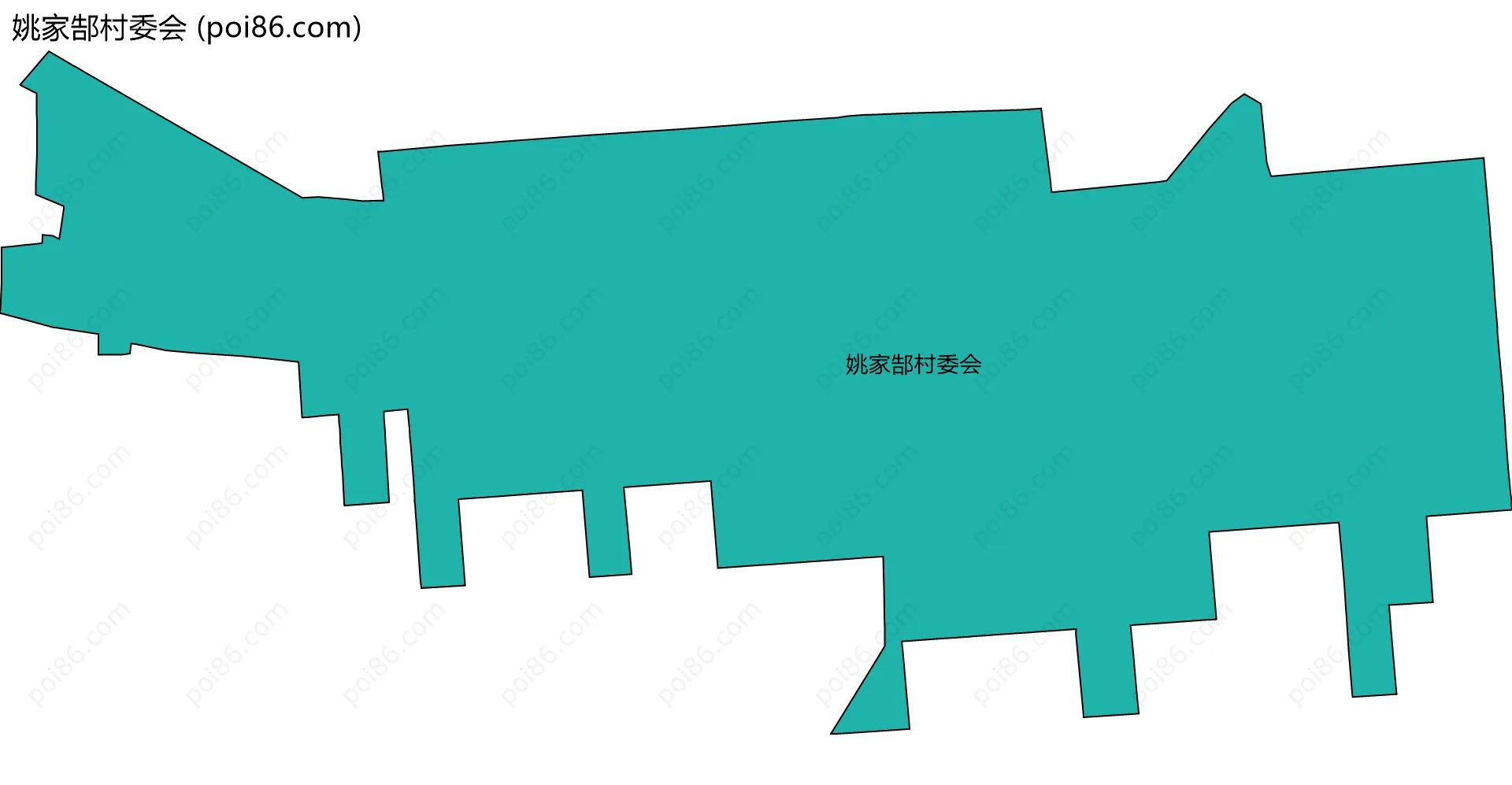 姚家郜村委会边界地图