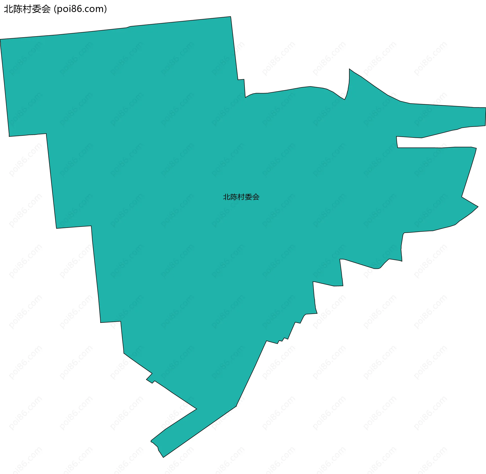 北陈村委会边界地图