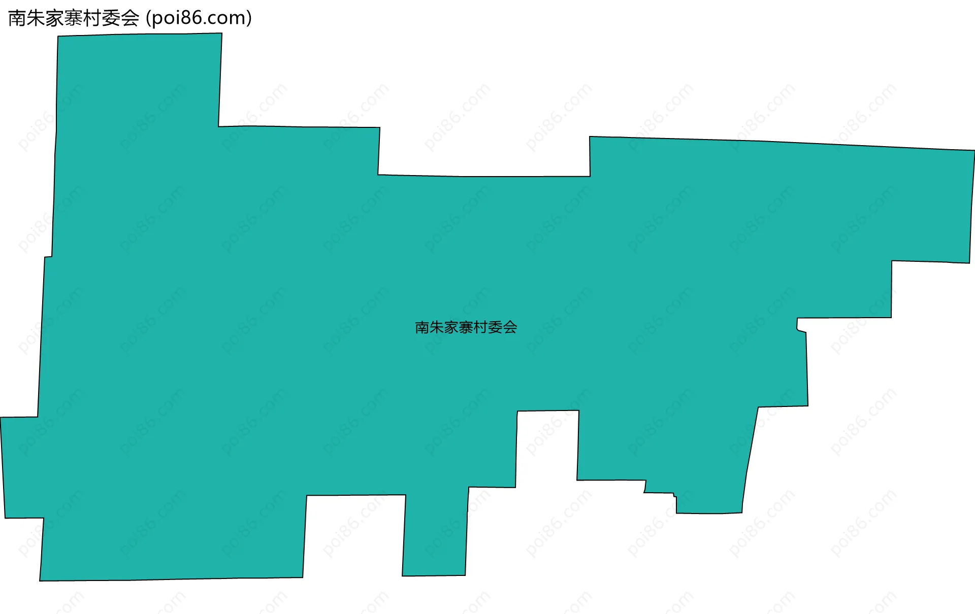 南朱家寨村委会边界地图