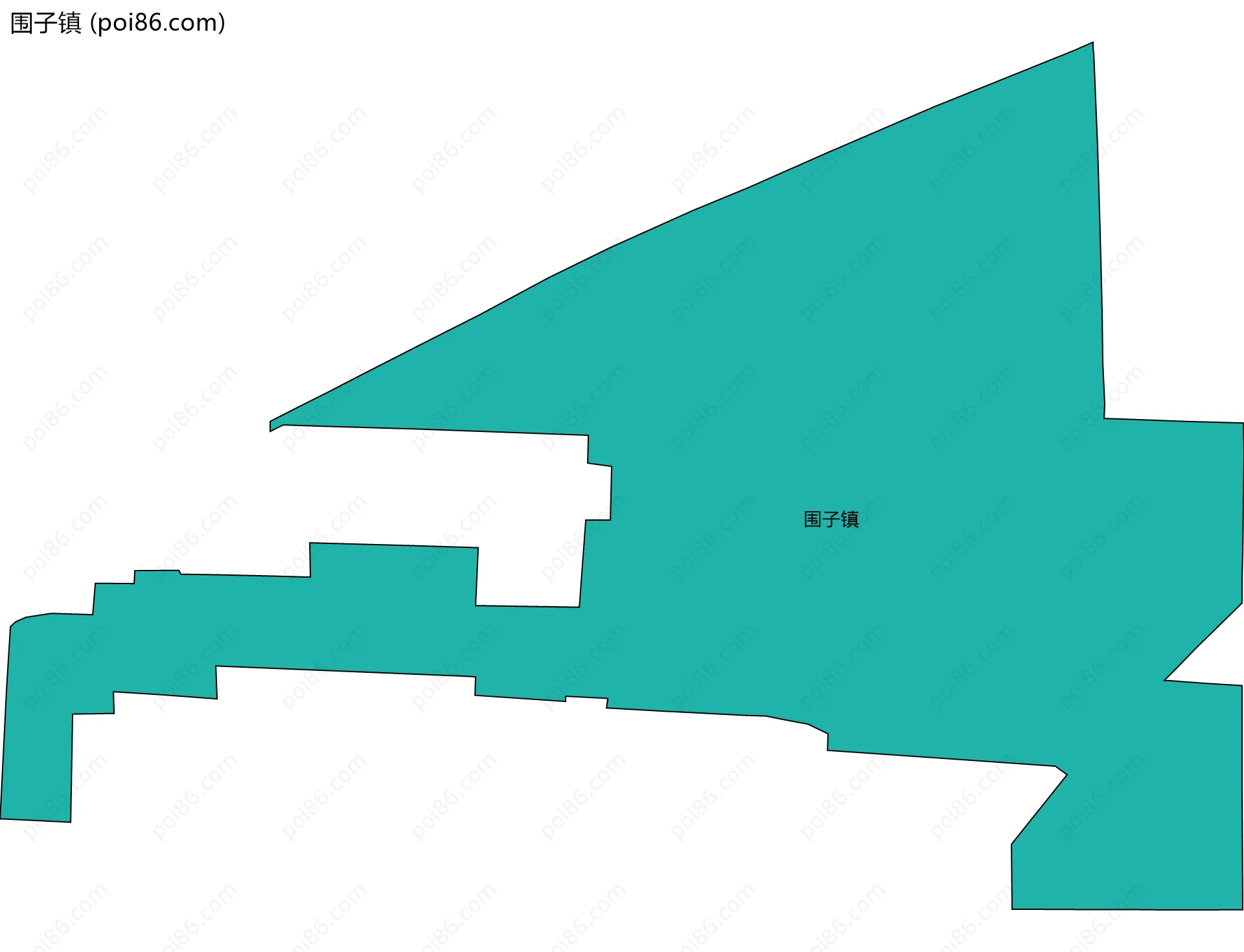 围子镇边界地图