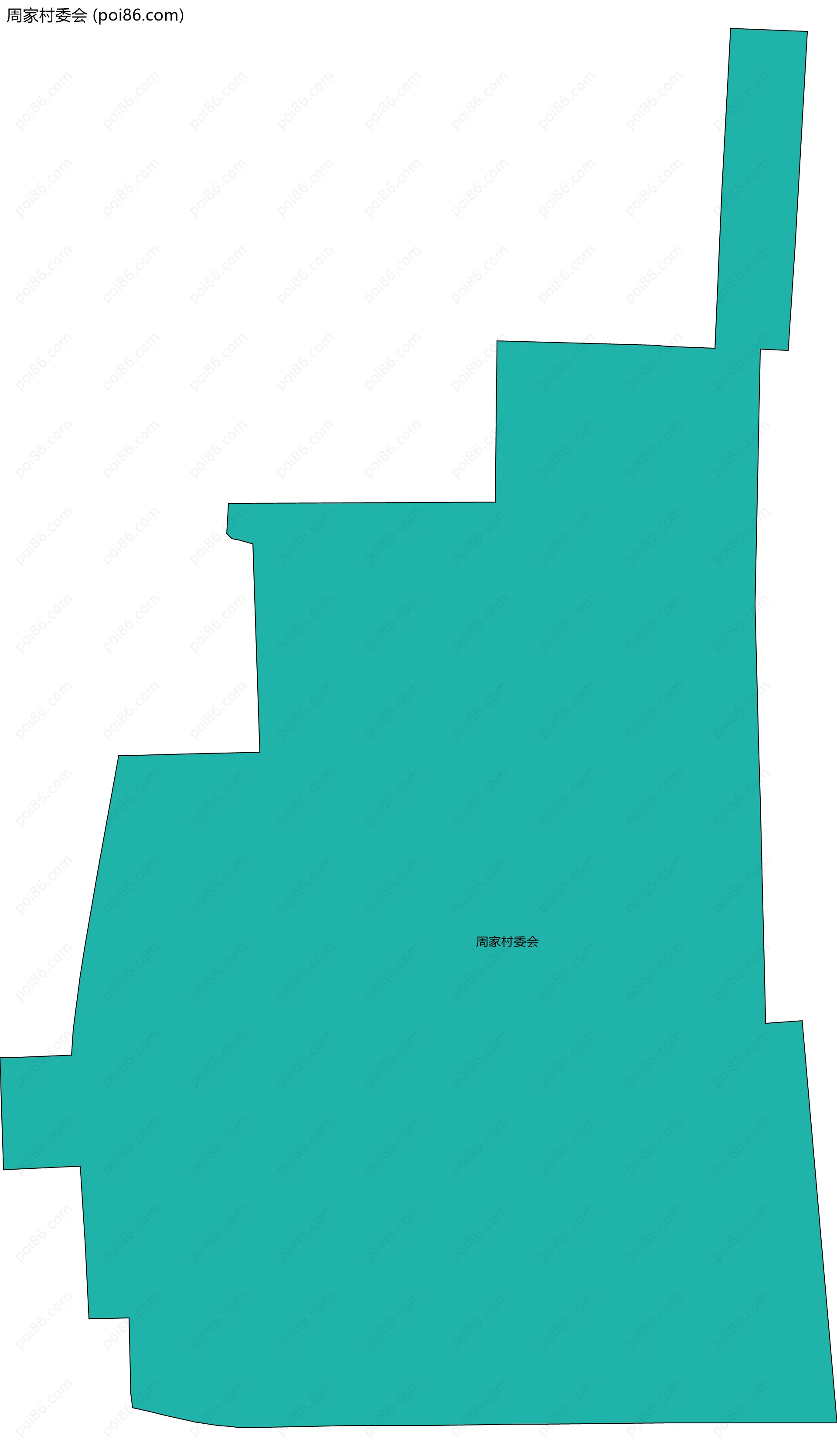 周家村委会边界地图