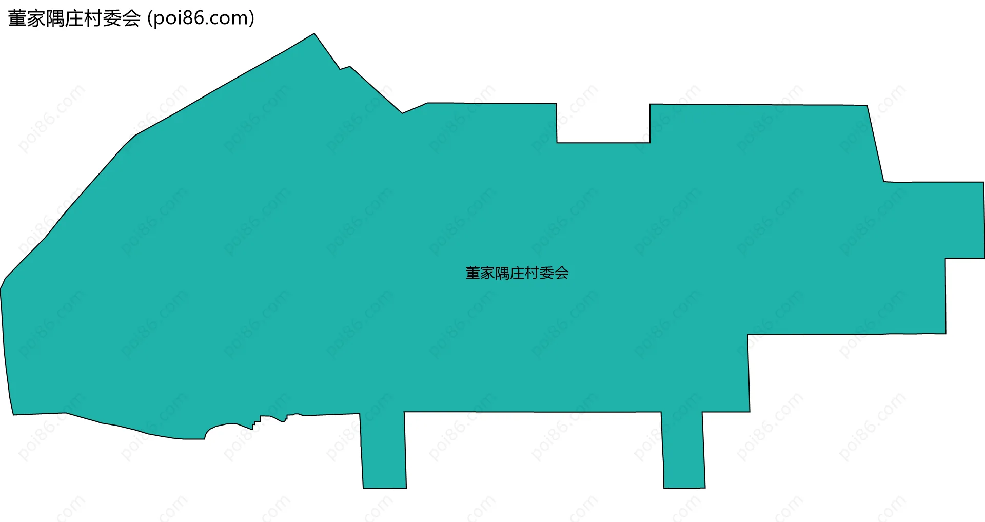 董家隅庄村委会边界地图