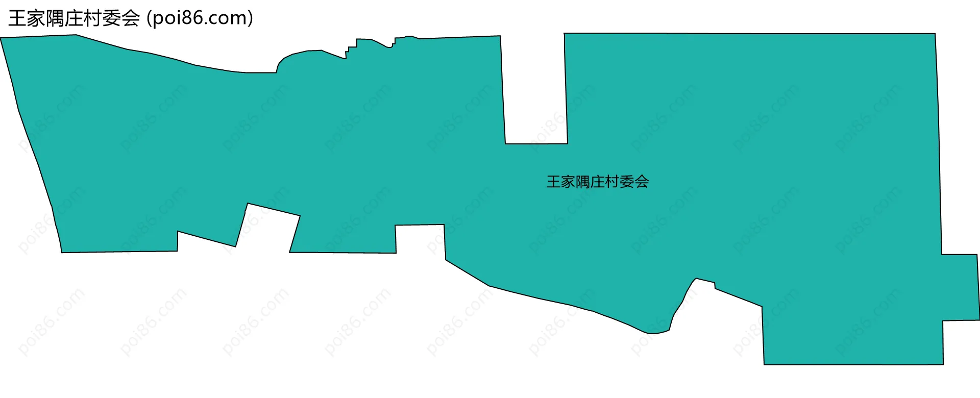 王家隅庄村委会边界地图