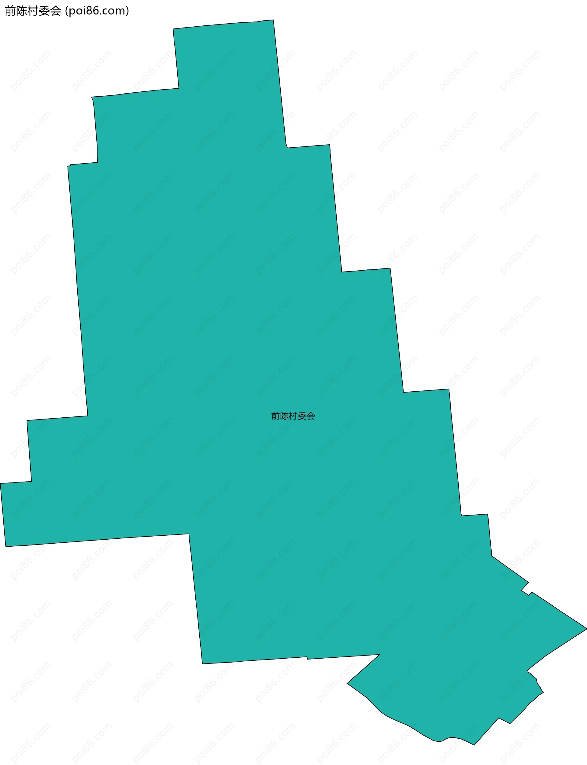 前陈村委会边界地图