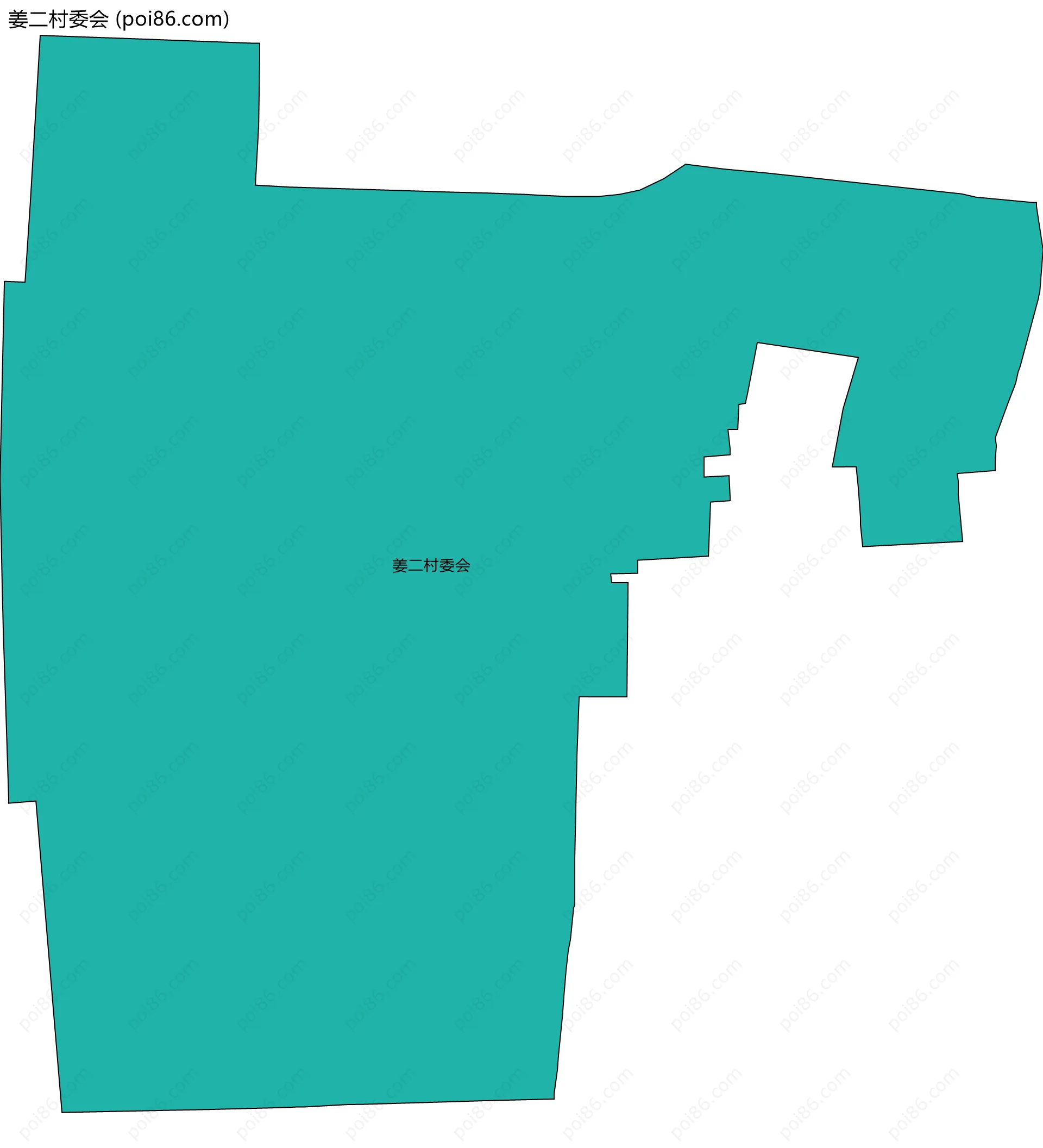 姜二村委会边界地图