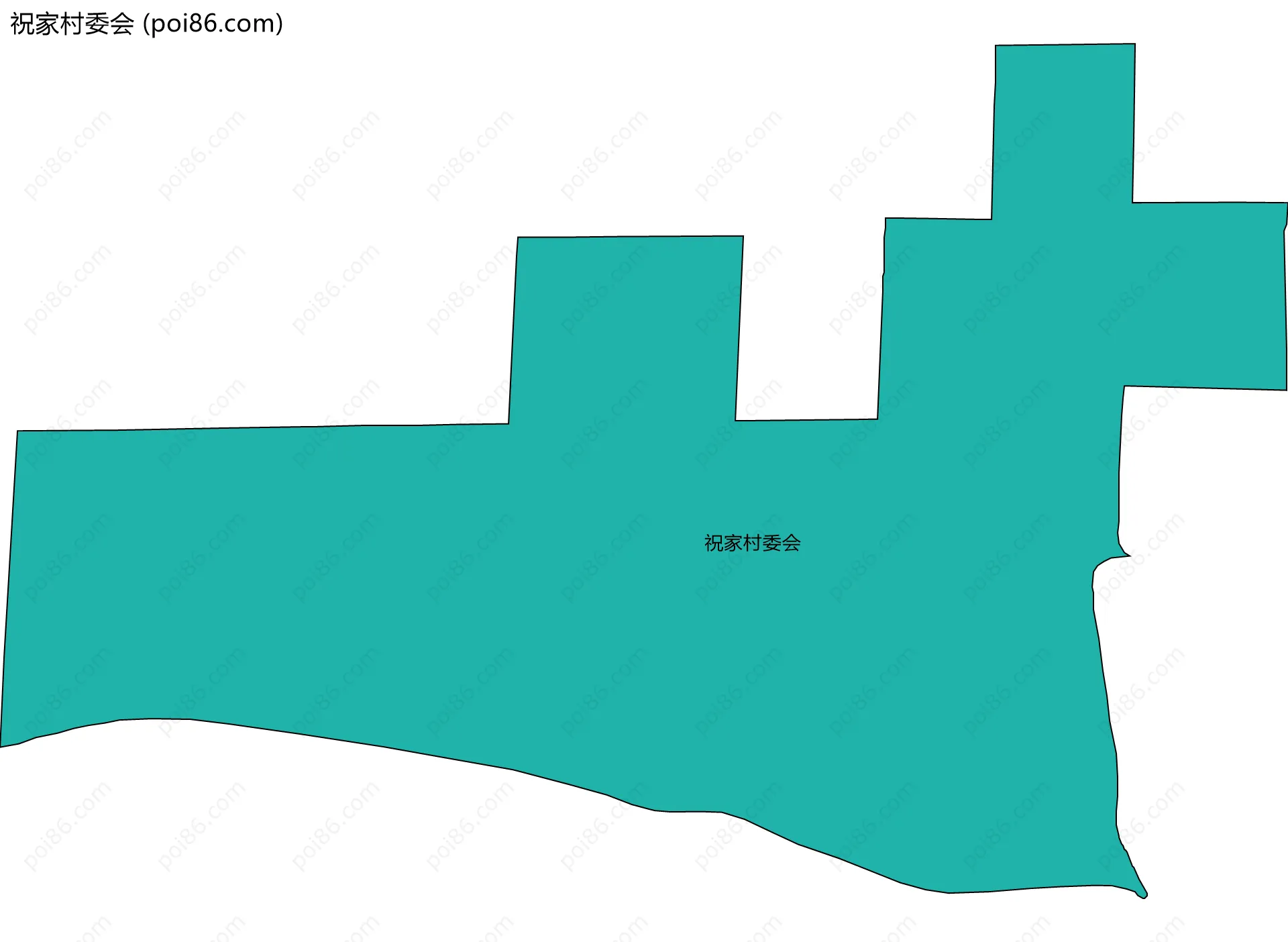 祝家村委会边界地图