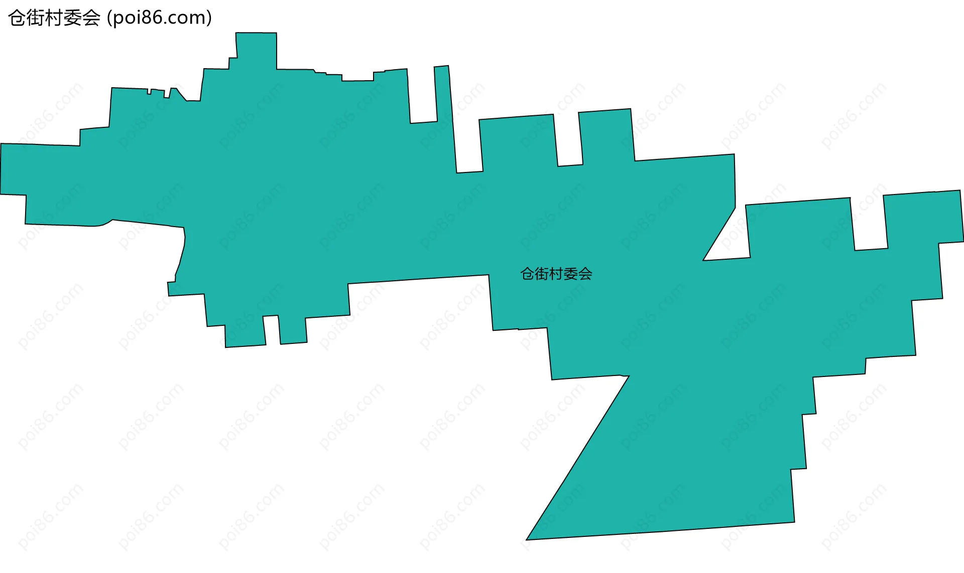 仓街村委会边界地图