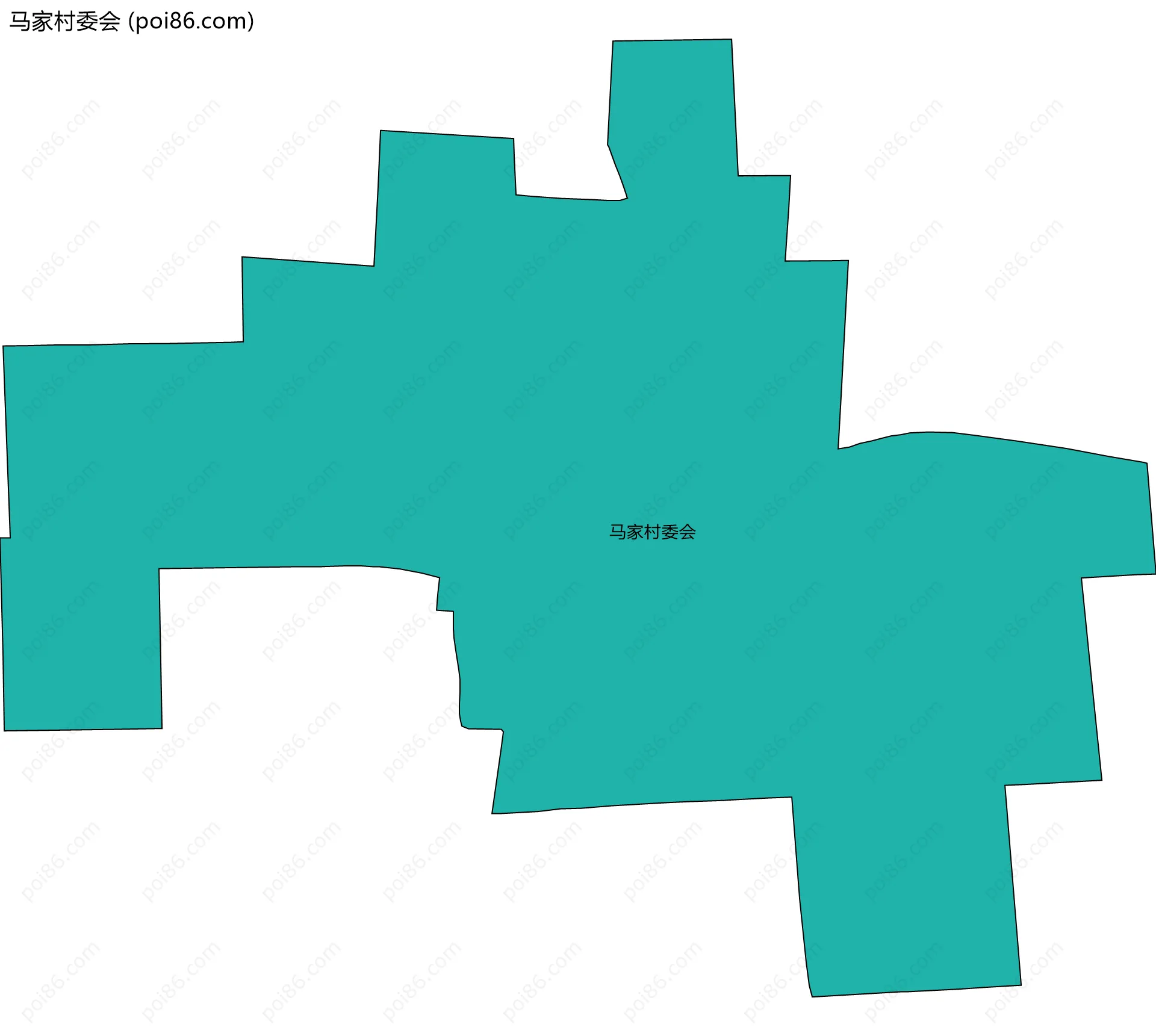 马家村委会边界地图