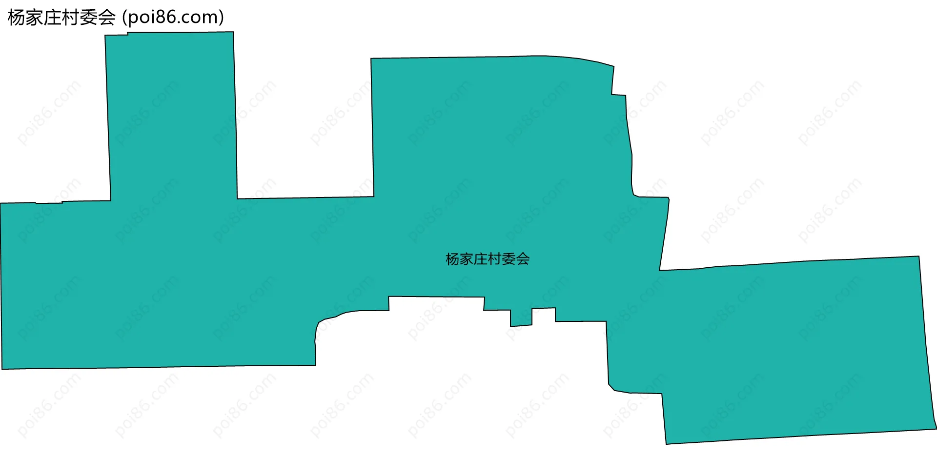 杨家庄村委会边界地图