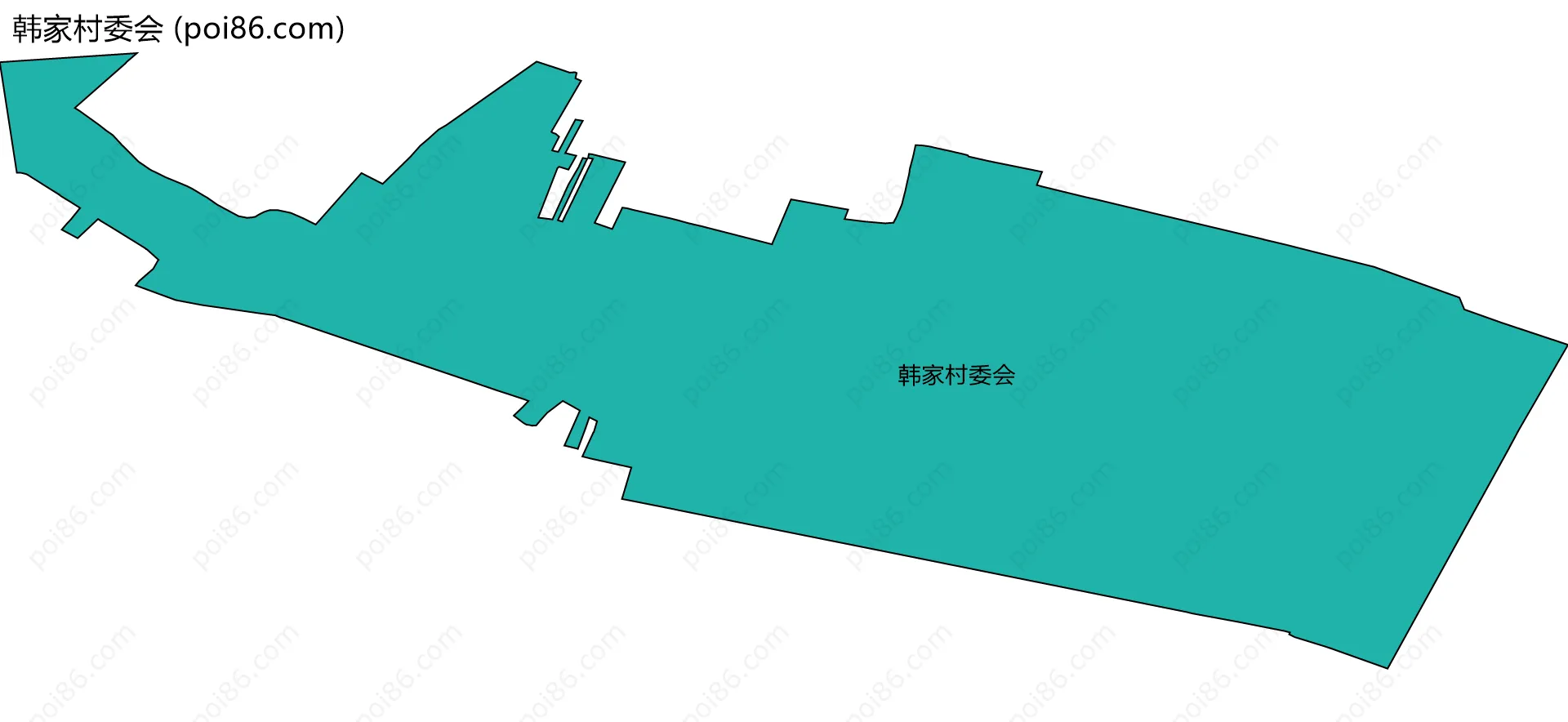 韩家村委会边界地图