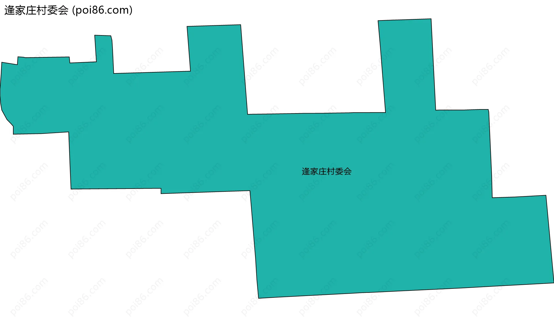 逄家庄村委会边界地图