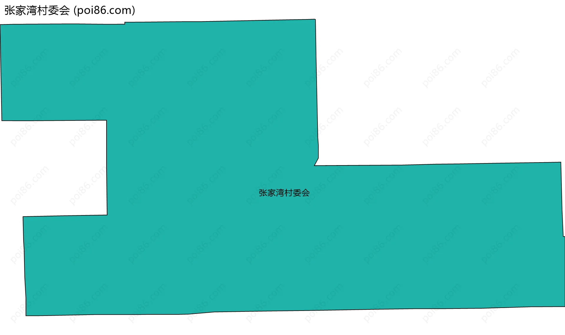 张家湾村委会边界地图
