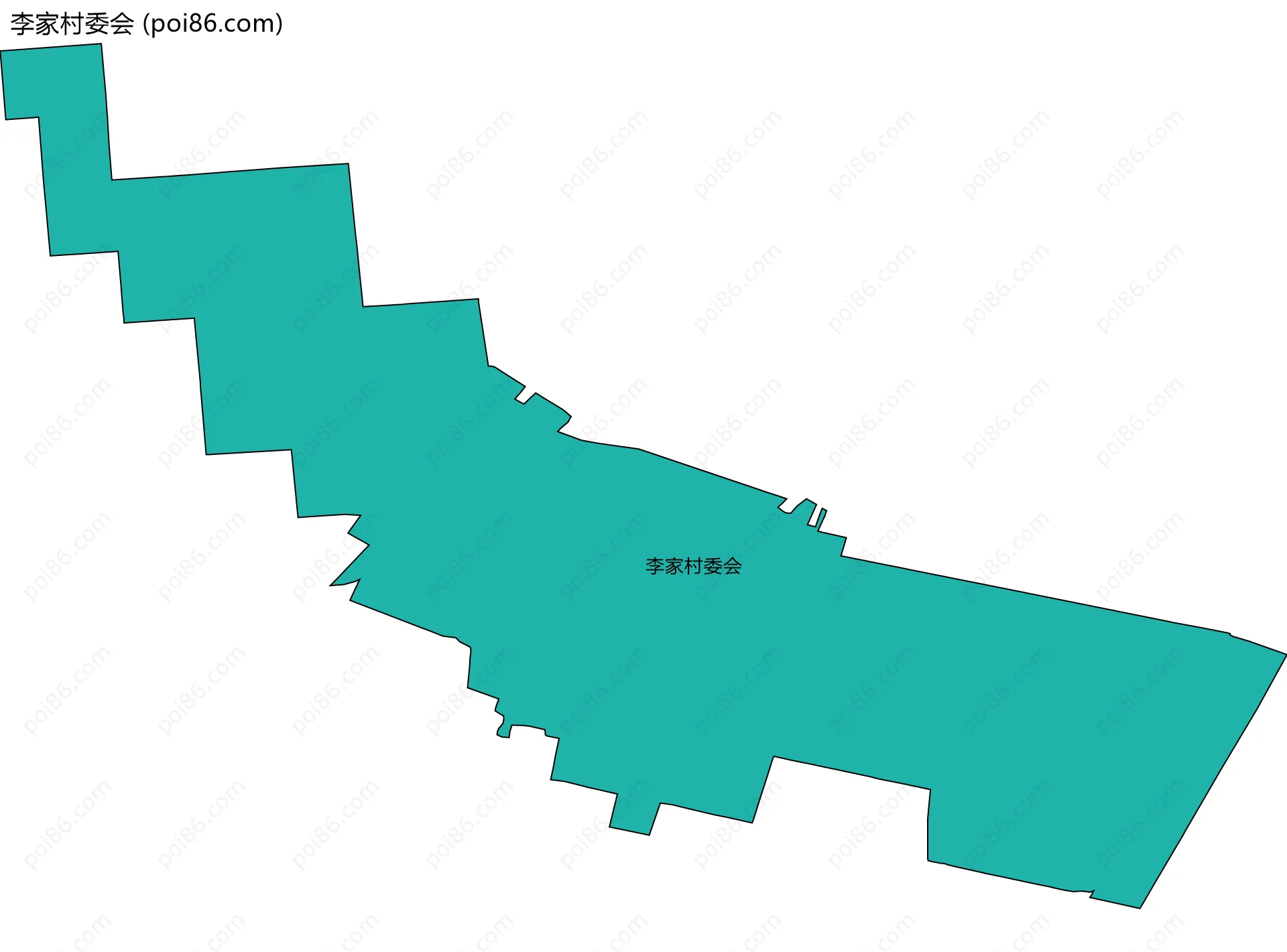李家村委会边界地图