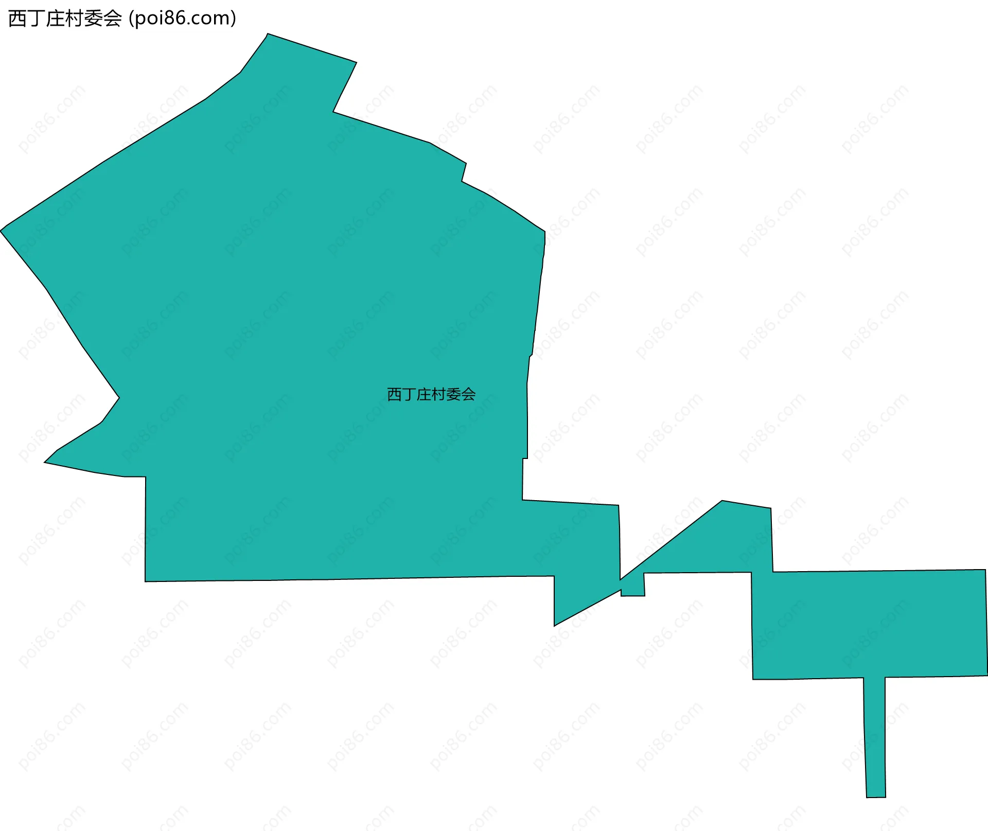 西丁庄村委会边界地图