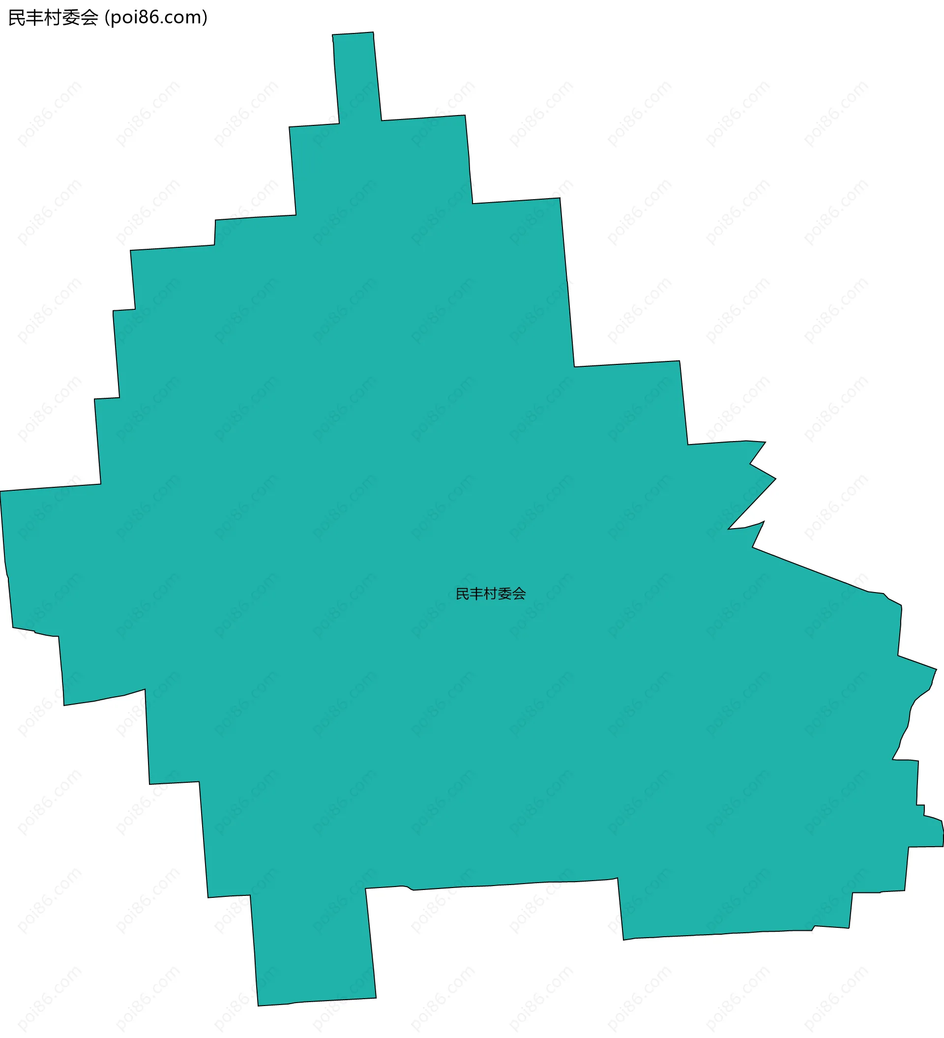 民丰村委会边界地图