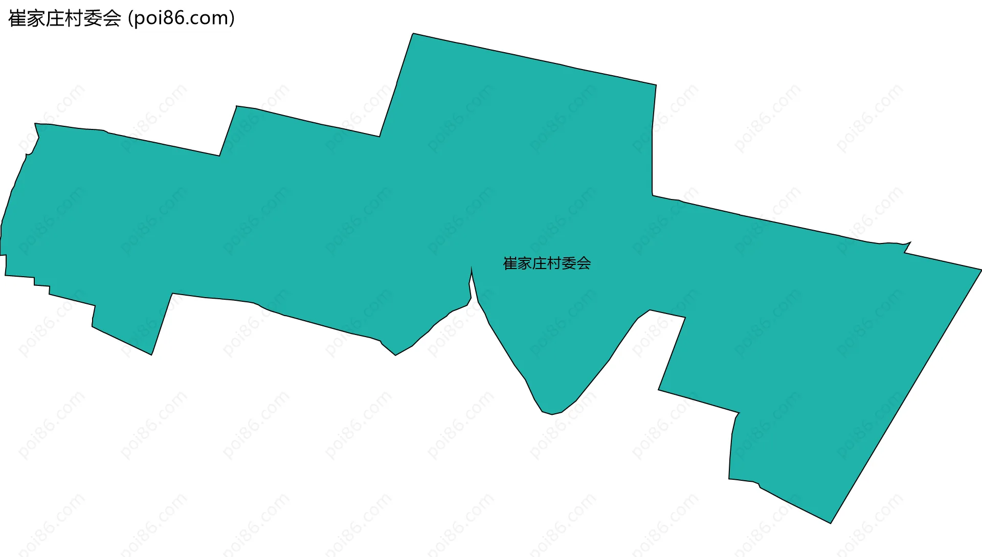 崔家庄村委会边界地图