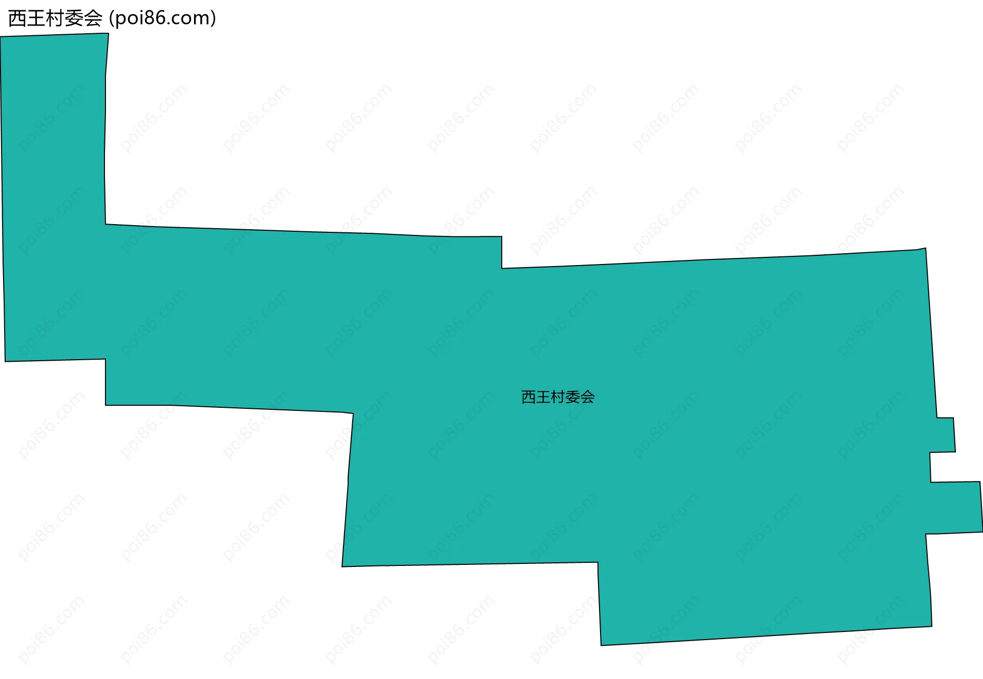 西王村委会边界地图