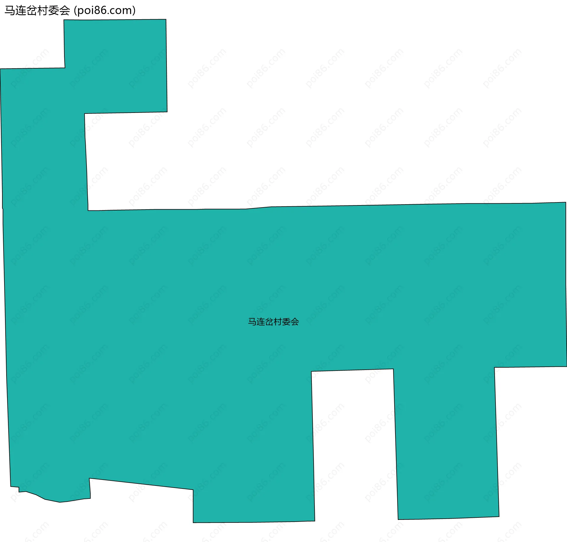 马连岔村委会边界地图