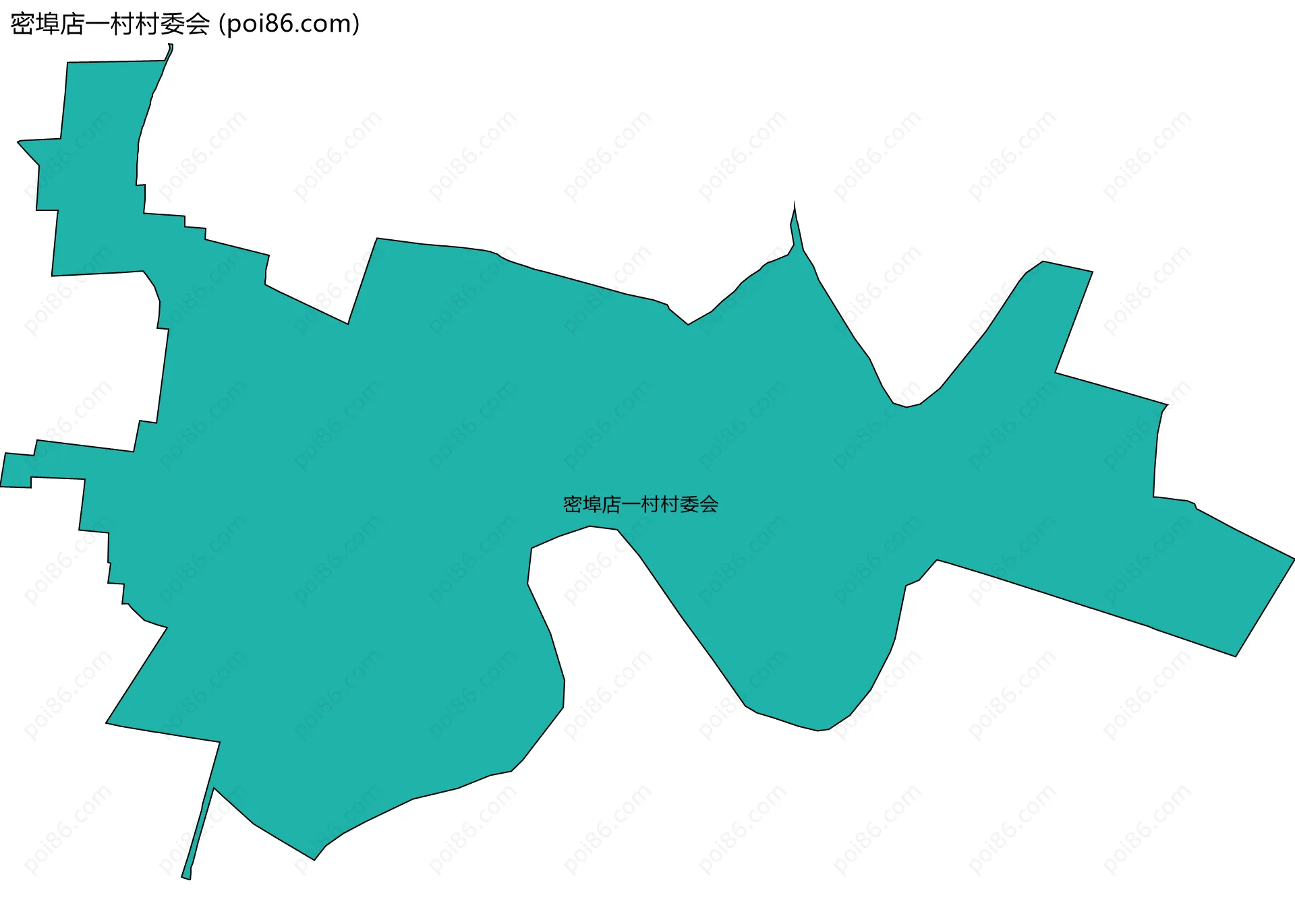 密埠店一村村委会边界地图