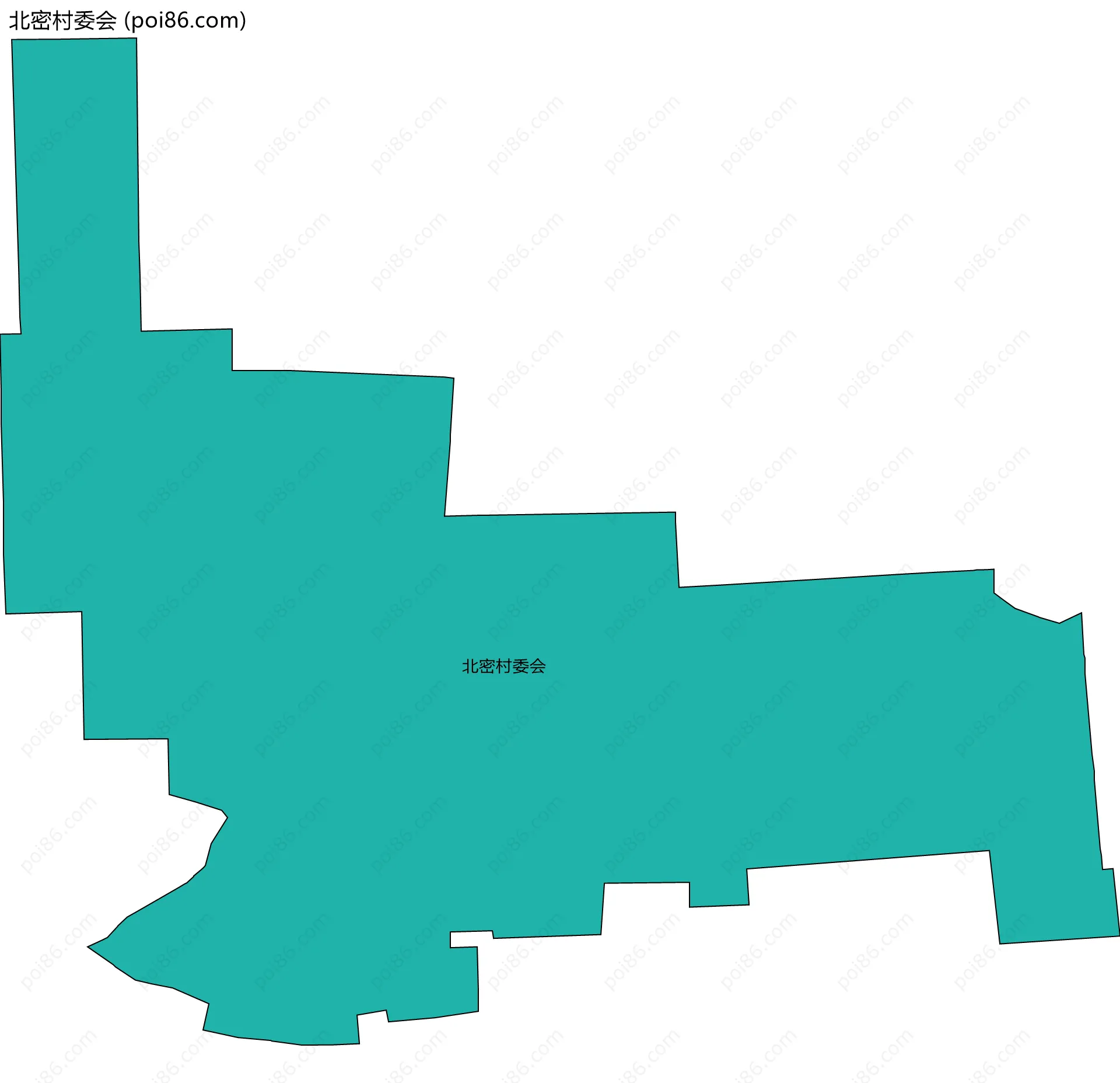 北密村委会边界地图