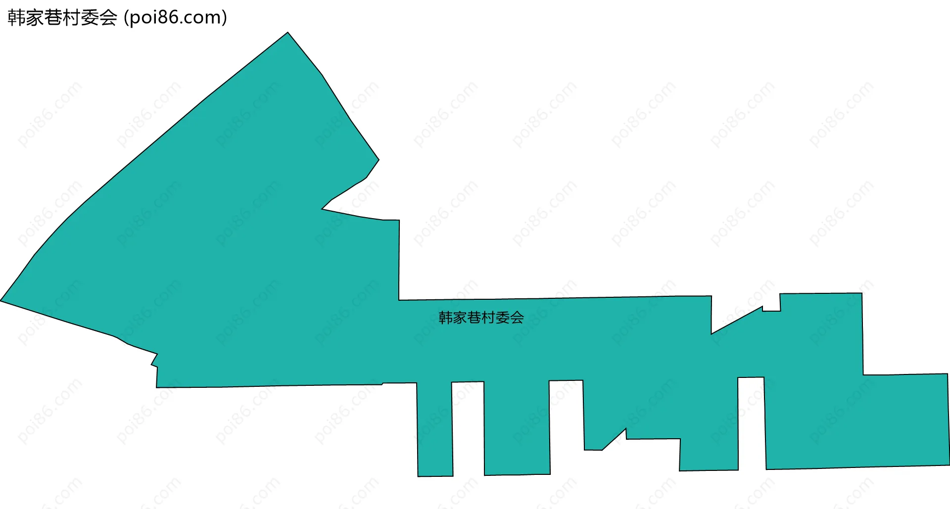 韩家巷村委会边界地图