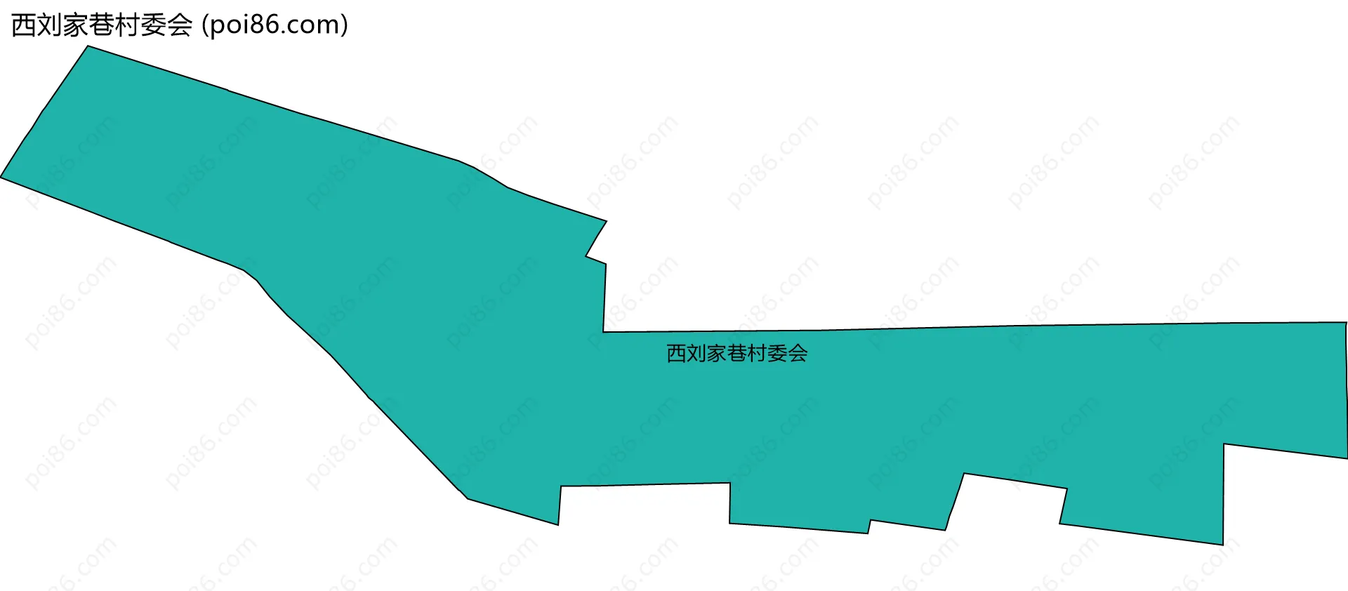 西刘家巷村委会边界地图