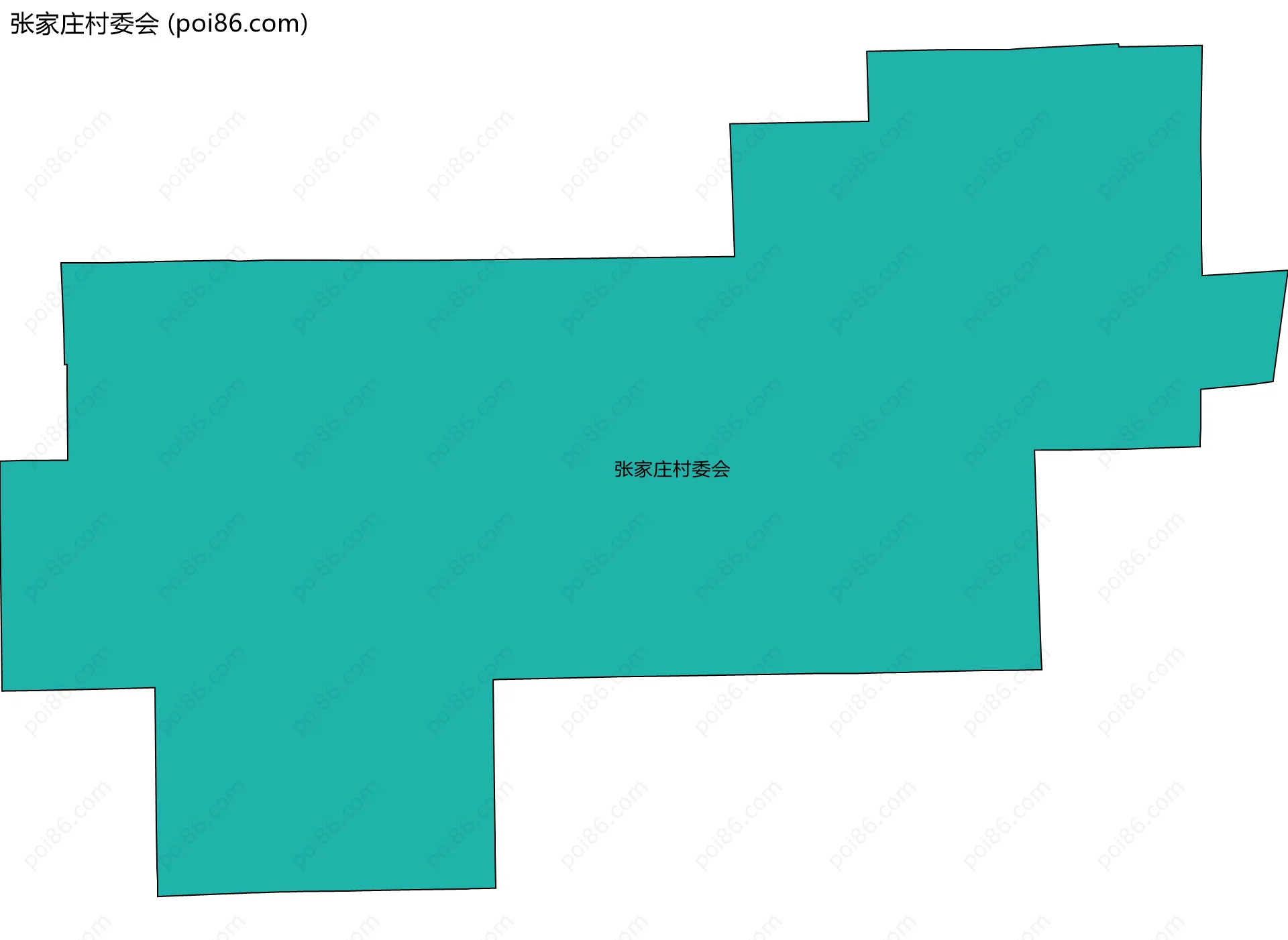 张家庄村委会边界地图