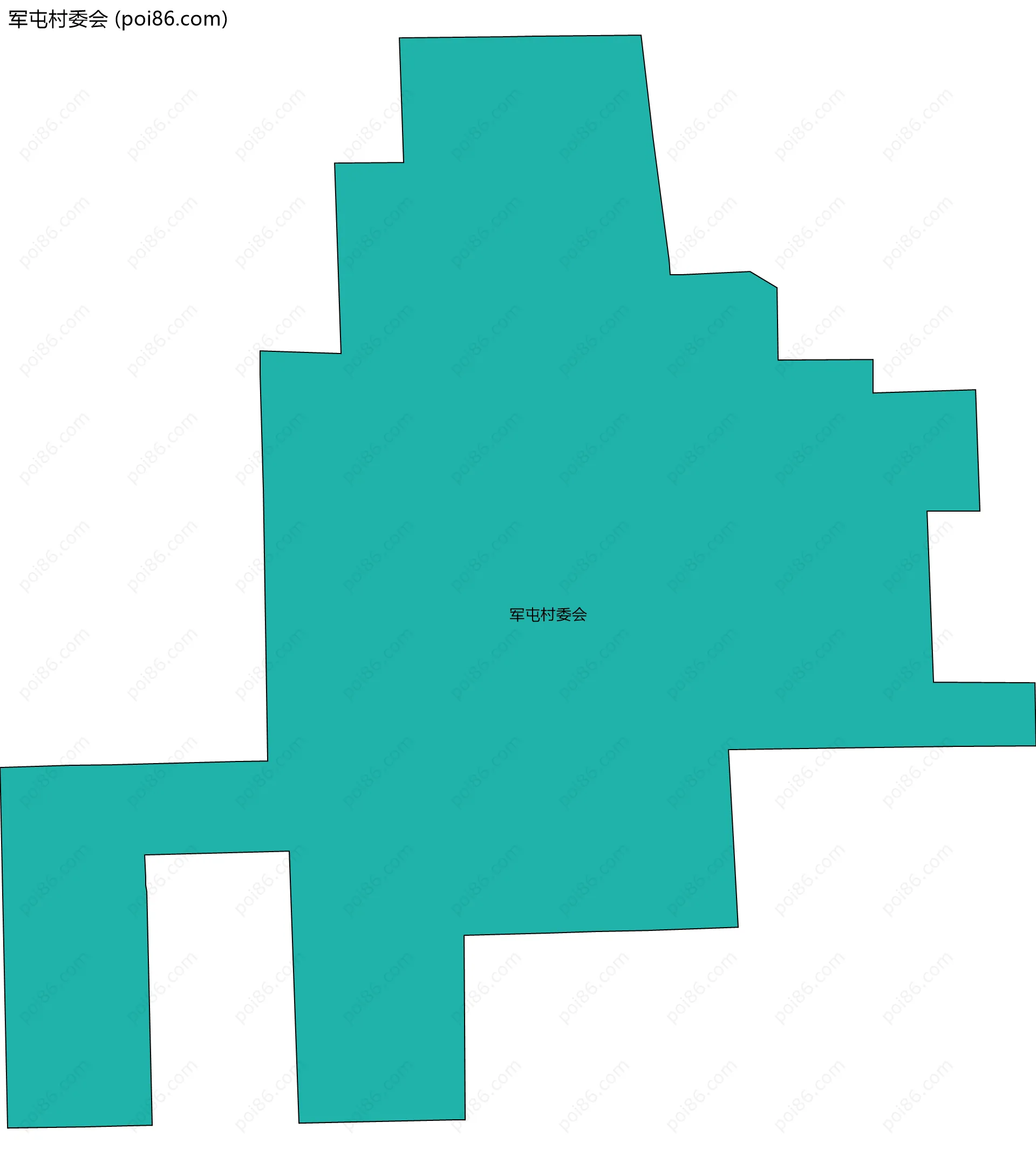 军屯村委会边界地图